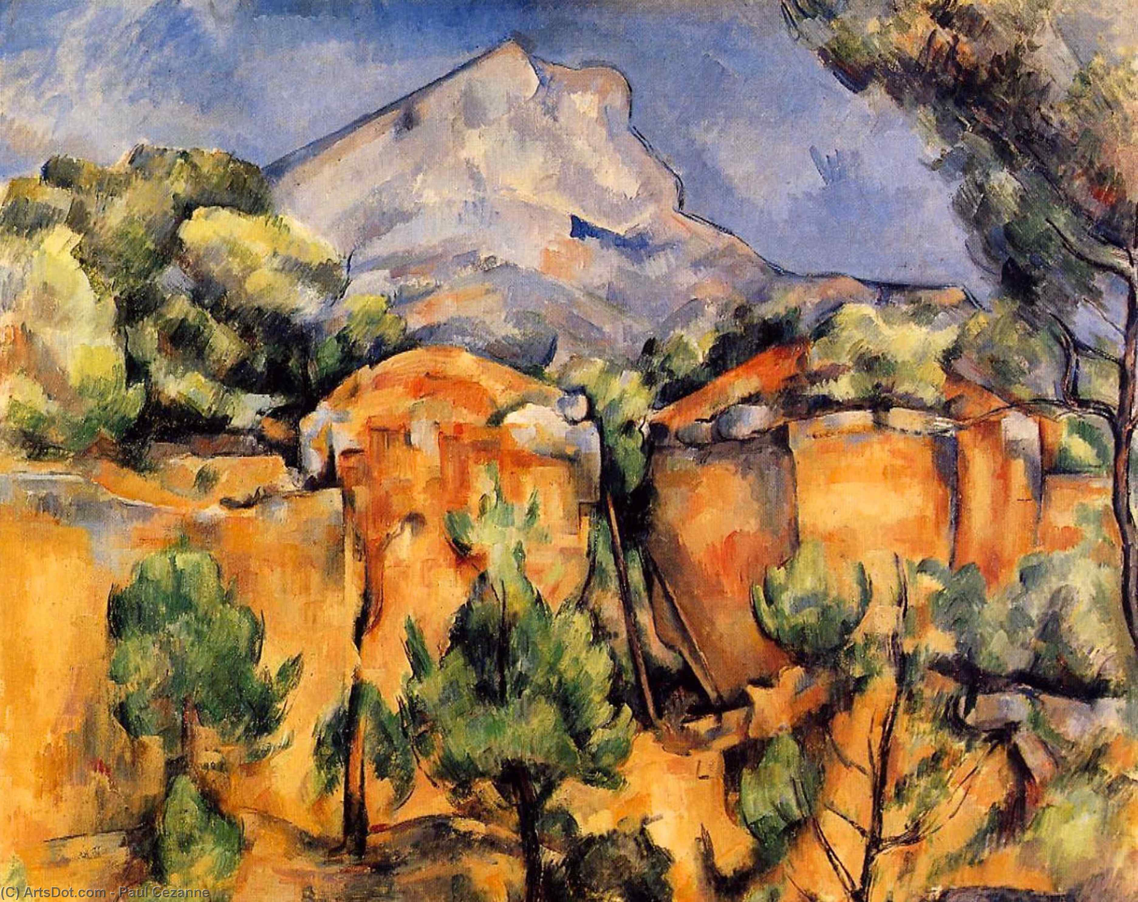 Wikioo.org – L'Enciclopedia delle Belle Arti - Pittura, Opere di Paul Cezanne - Mont Sainte-Victoire visto dalla cava di bibemus