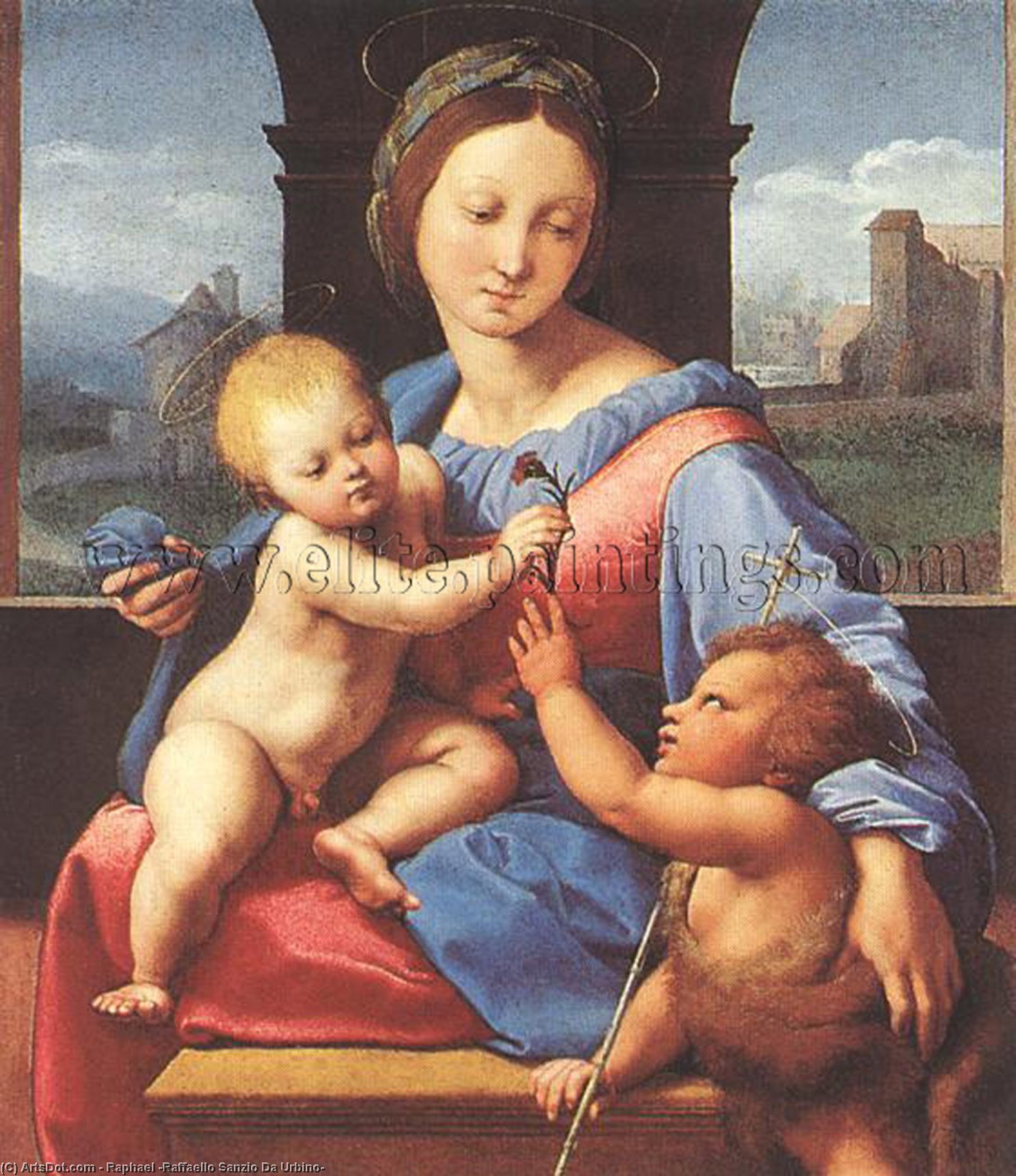 WikiOO.org - Enciclopédia das Belas Artes - Pintura, Arte por Raphael (Raffaello Sanzio Da Urbino) - Aldobrandini Madonna
