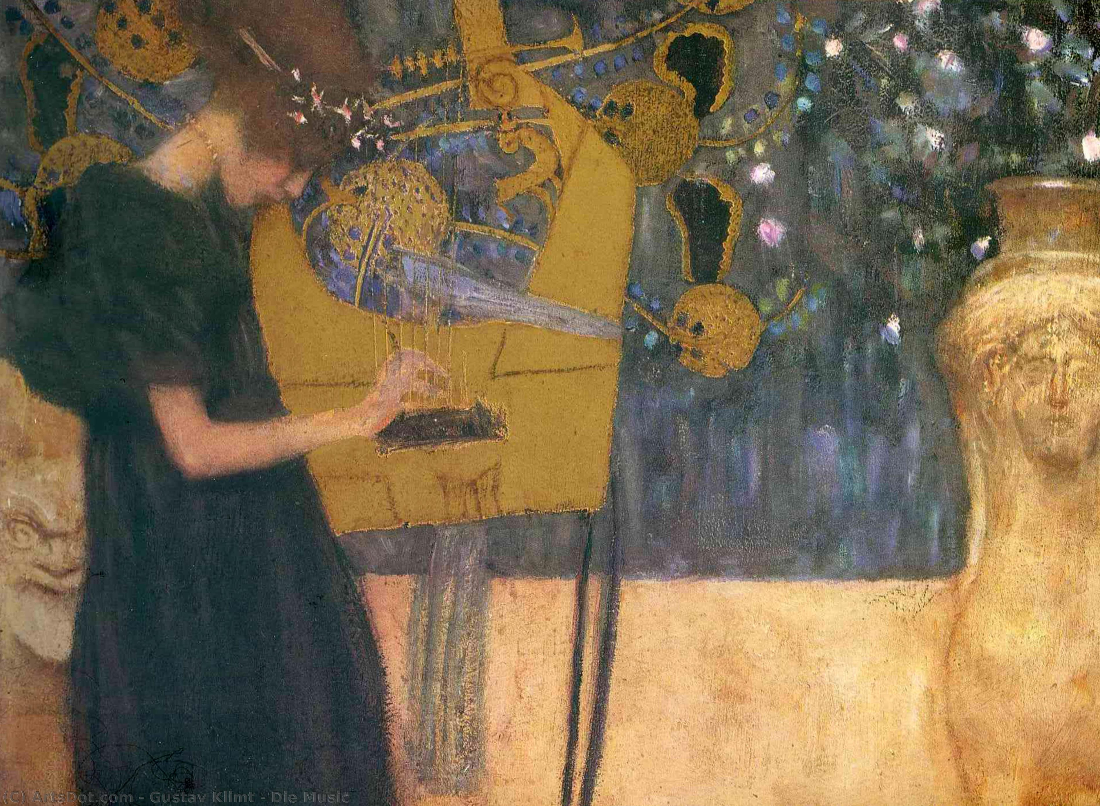 WikiOO.org - Енциклопедія образотворчого мистецтва - Живопис, Картини
 Gustav Klimt - Die Music