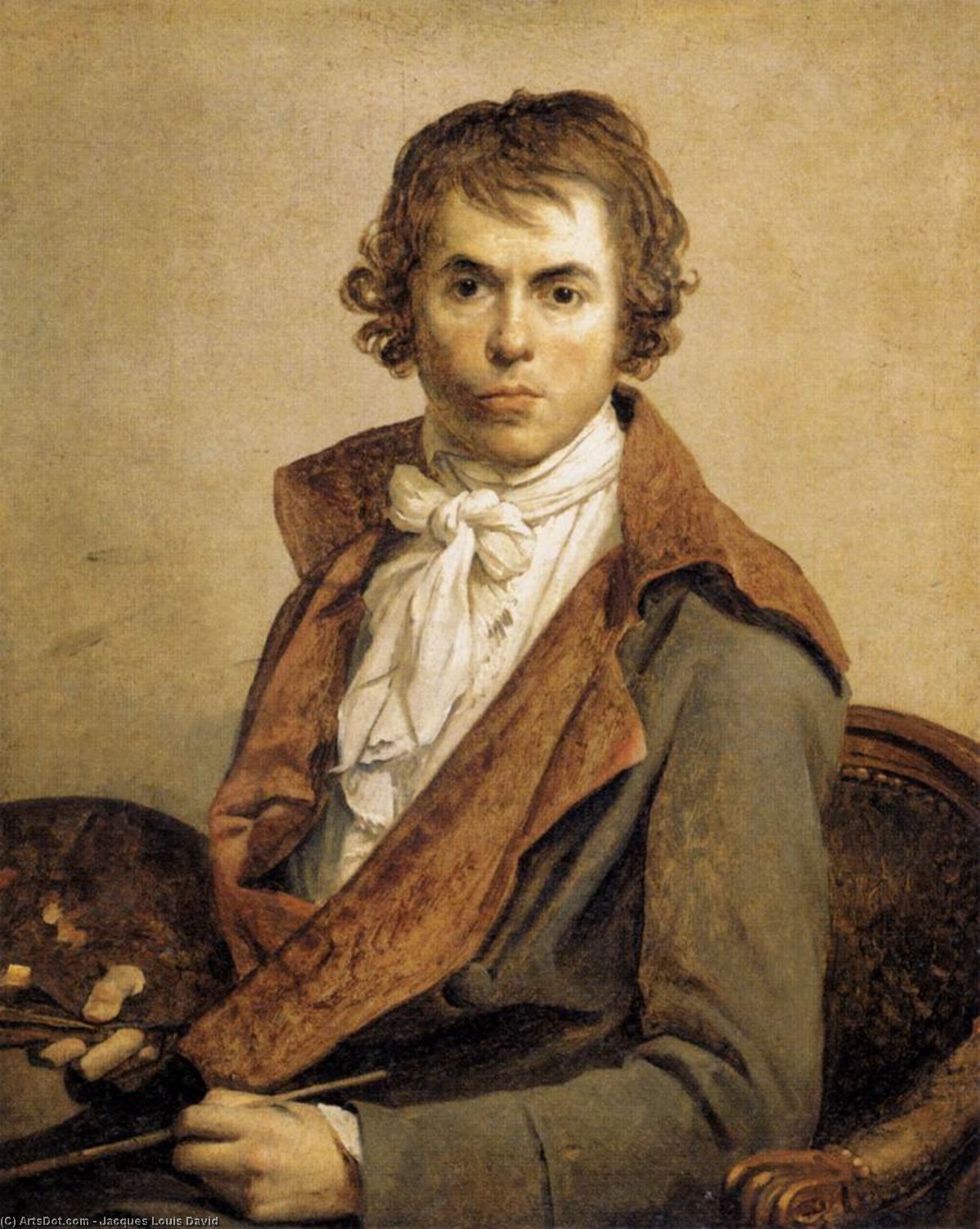Wikioo.org - The Encyclopedia of Fine Arts - Painting, Artwork by Jacques Louis David - Portrait of the Artist