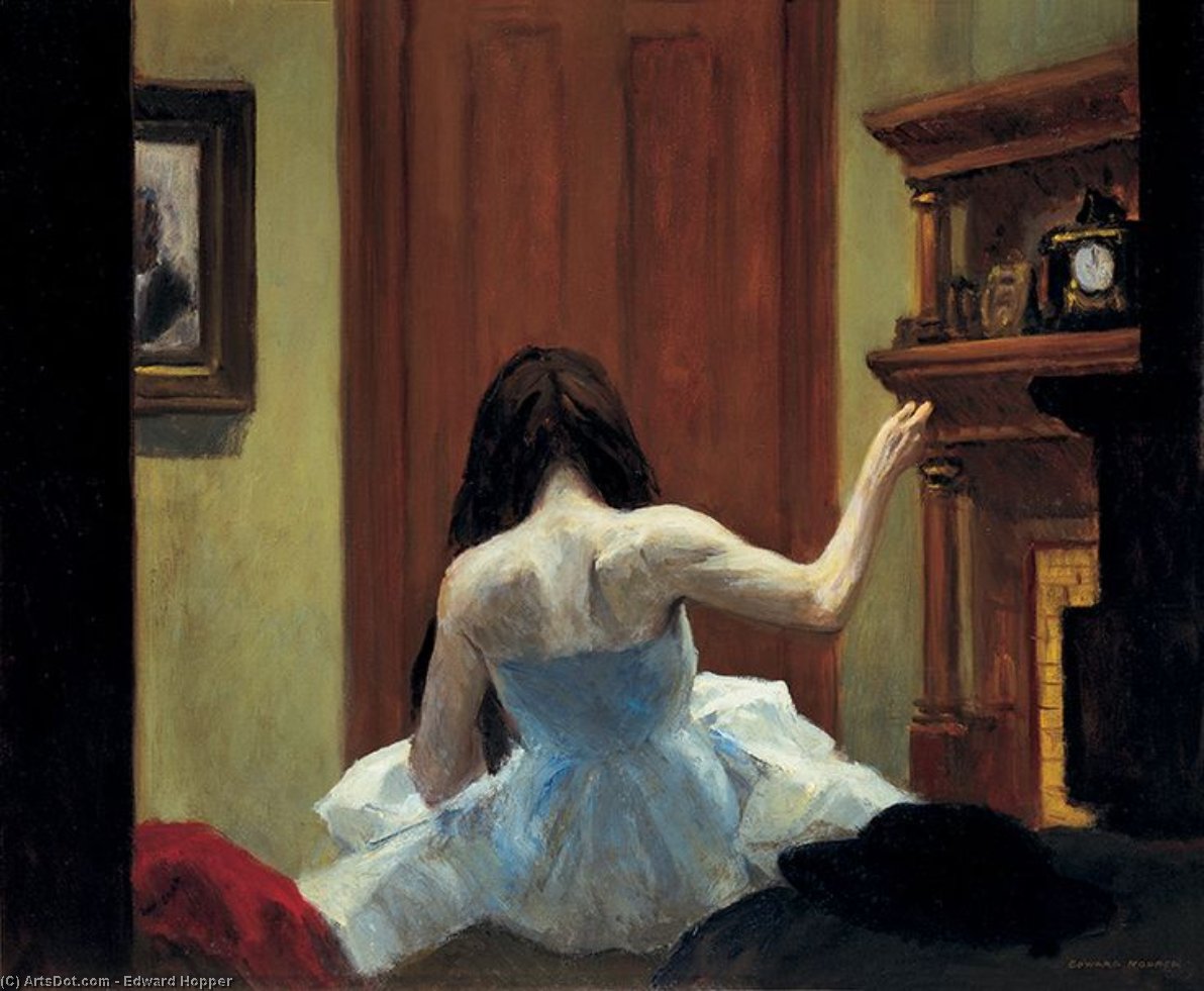 Wikoo.org - موسوعة الفنون الجميلة - اللوحة، العمل الفني Edward Hopper - Summer Interior II