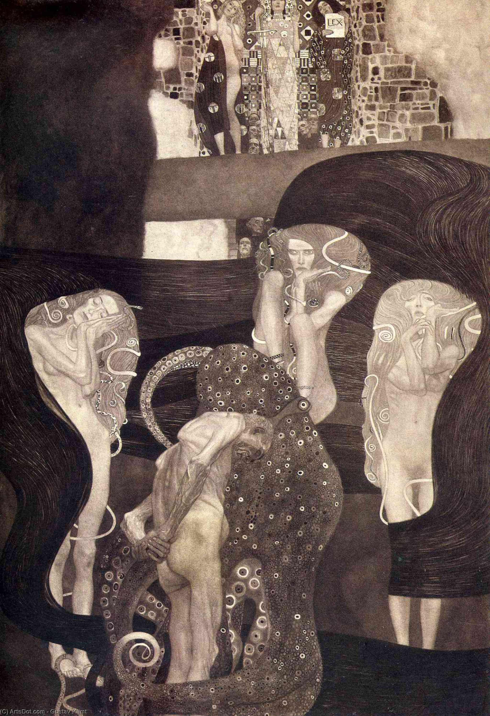 WikiOO.org - Енциклопедія образотворчого мистецтва - Живопис, Картини
 Gustav Klimt - Jurisprudence (final state)