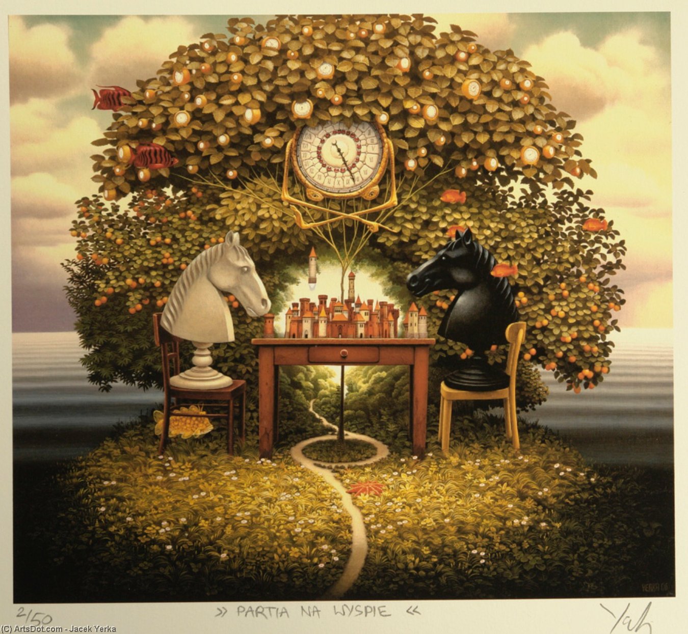 Wikioo.org - The Encyclopedia of Fine Arts - Painting, Artwork by Jacek Yerka - Party on the Island