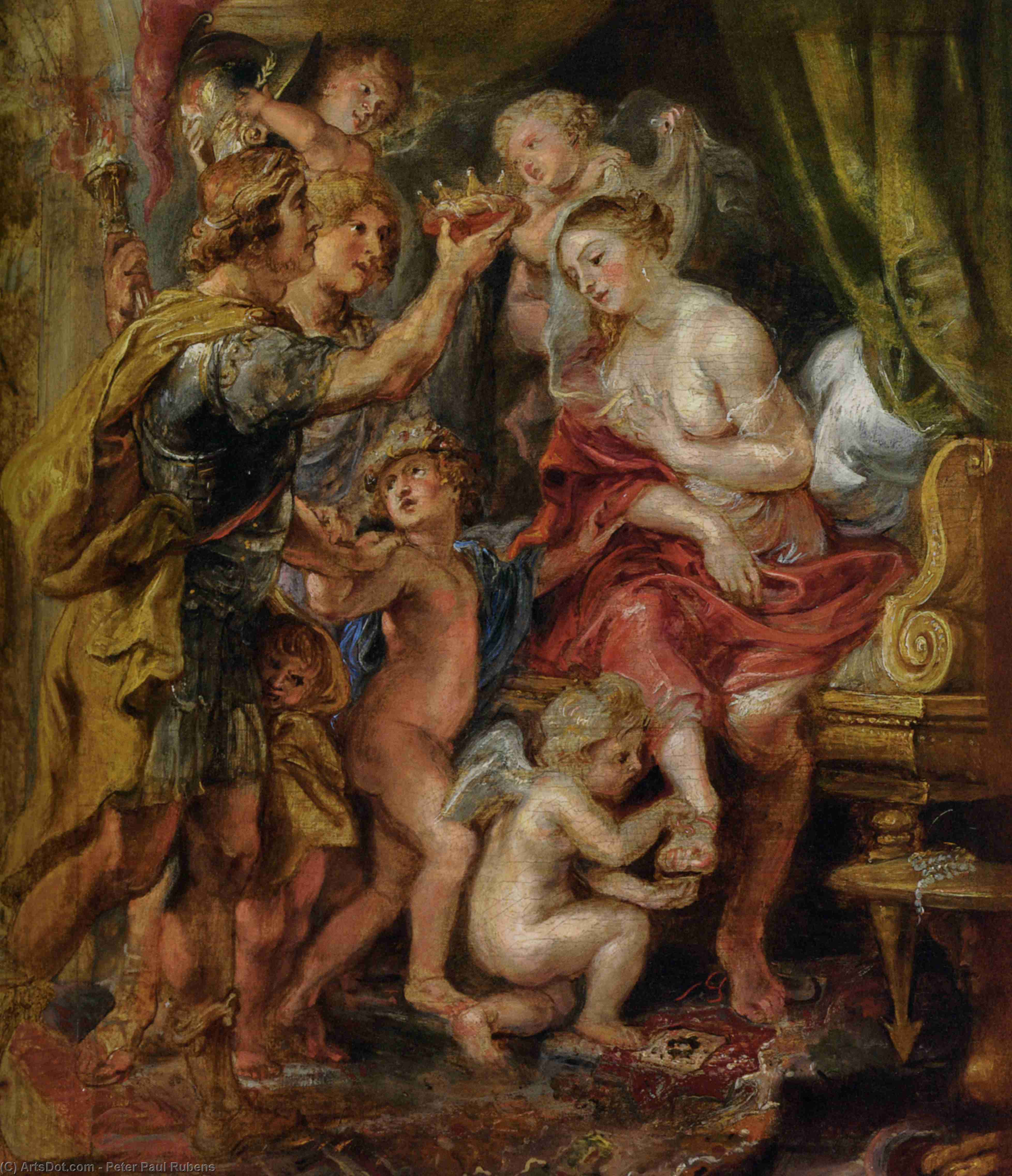 WikiOO.org - 백과 사전 - 회화, 삽화 Peter Paul Rubens - Alexander and Roxana