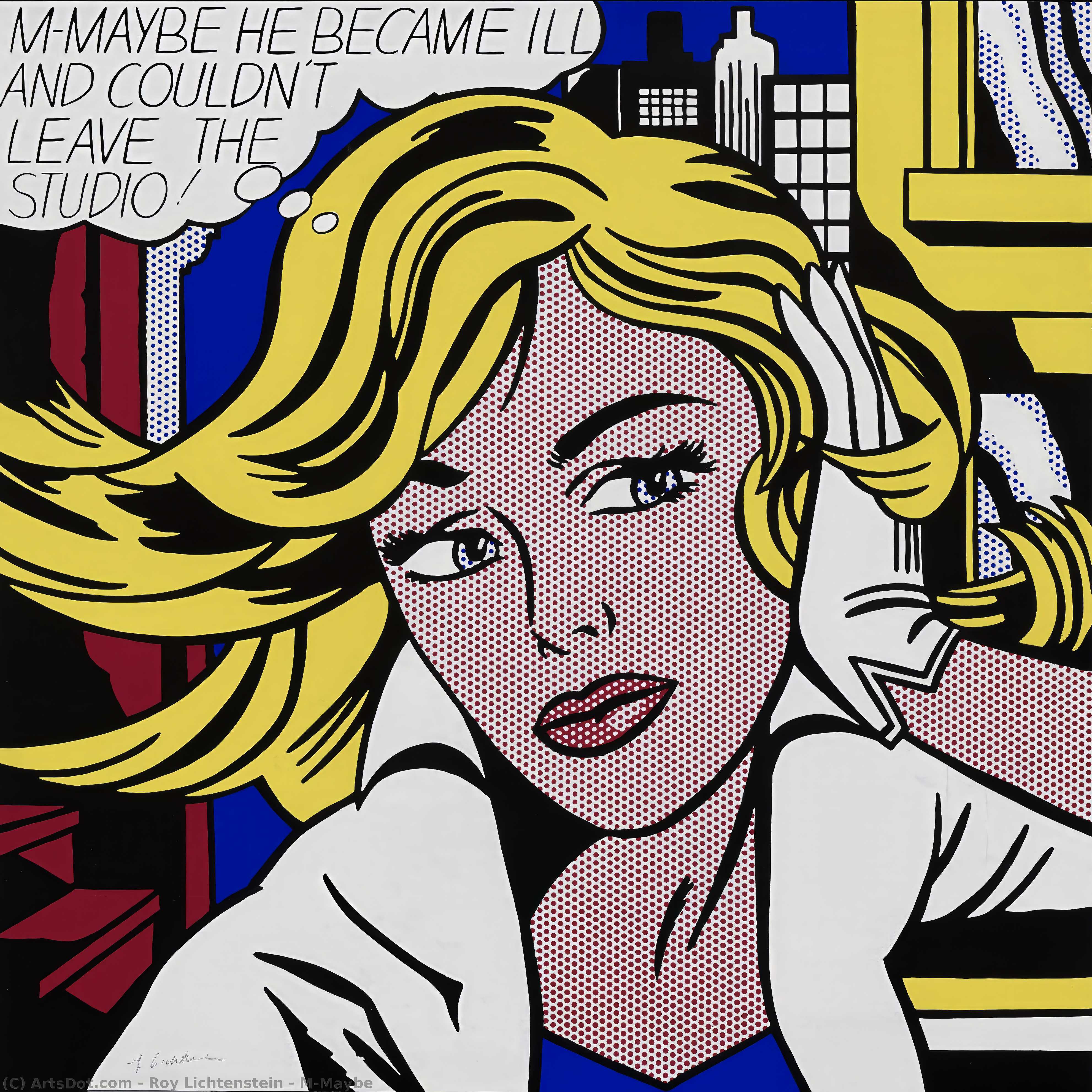 Wikioo.org - The Encyclopedia of Fine Arts - Painting, Artwork by Roy Lichtenstein - M-Maybe