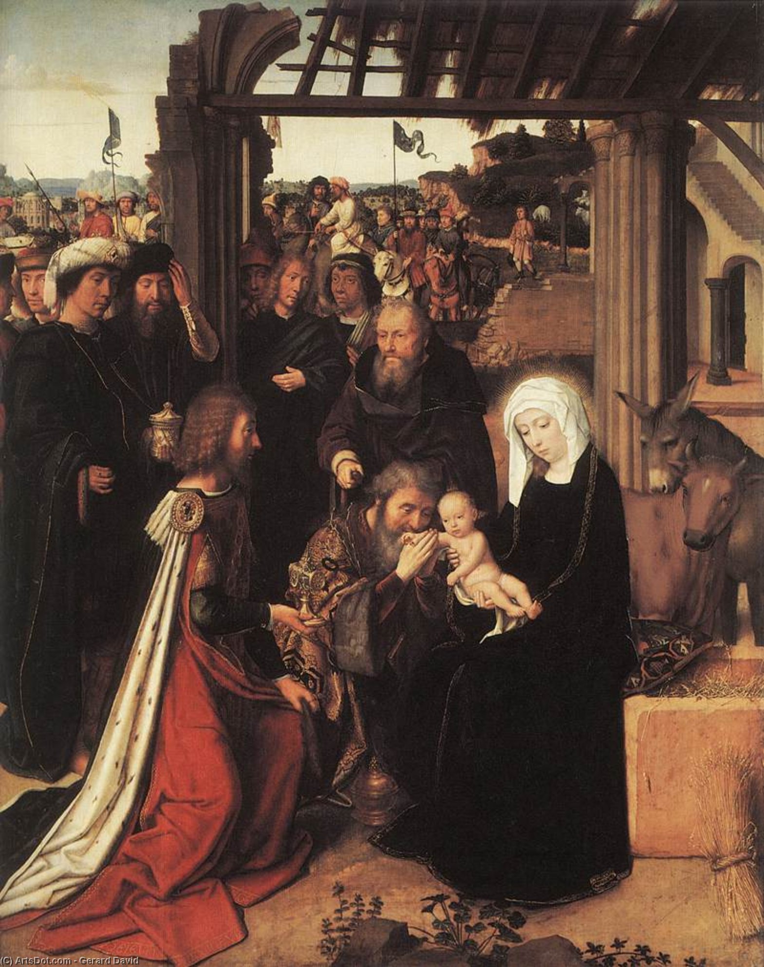 Wikioo.org - The Encyclopedia of Fine Arts - Painting, Artwork by Gerard David - Adoration of the Magi