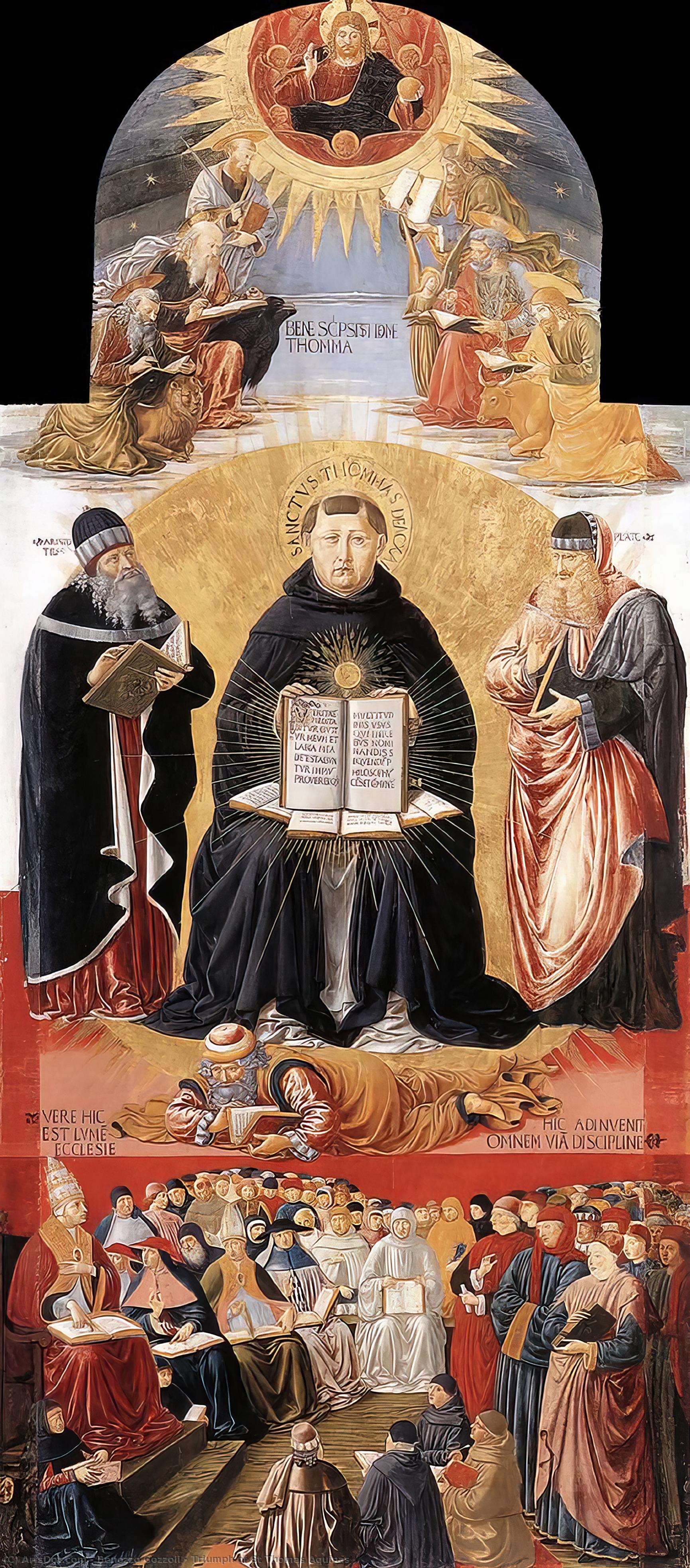Wikioo.org - The Encyclopedia of Fine Arts - Painting, Artwork by Benozzo Gozzoli - Triumph of St Thomas Aquinas