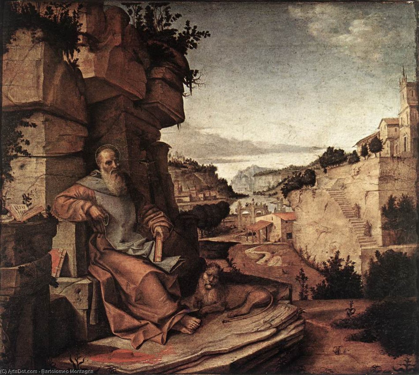 Wikioo.org - The Encyclopedia of Fine Arts - Painting, Artwork by Bartolomeo Montagna - St Jerome