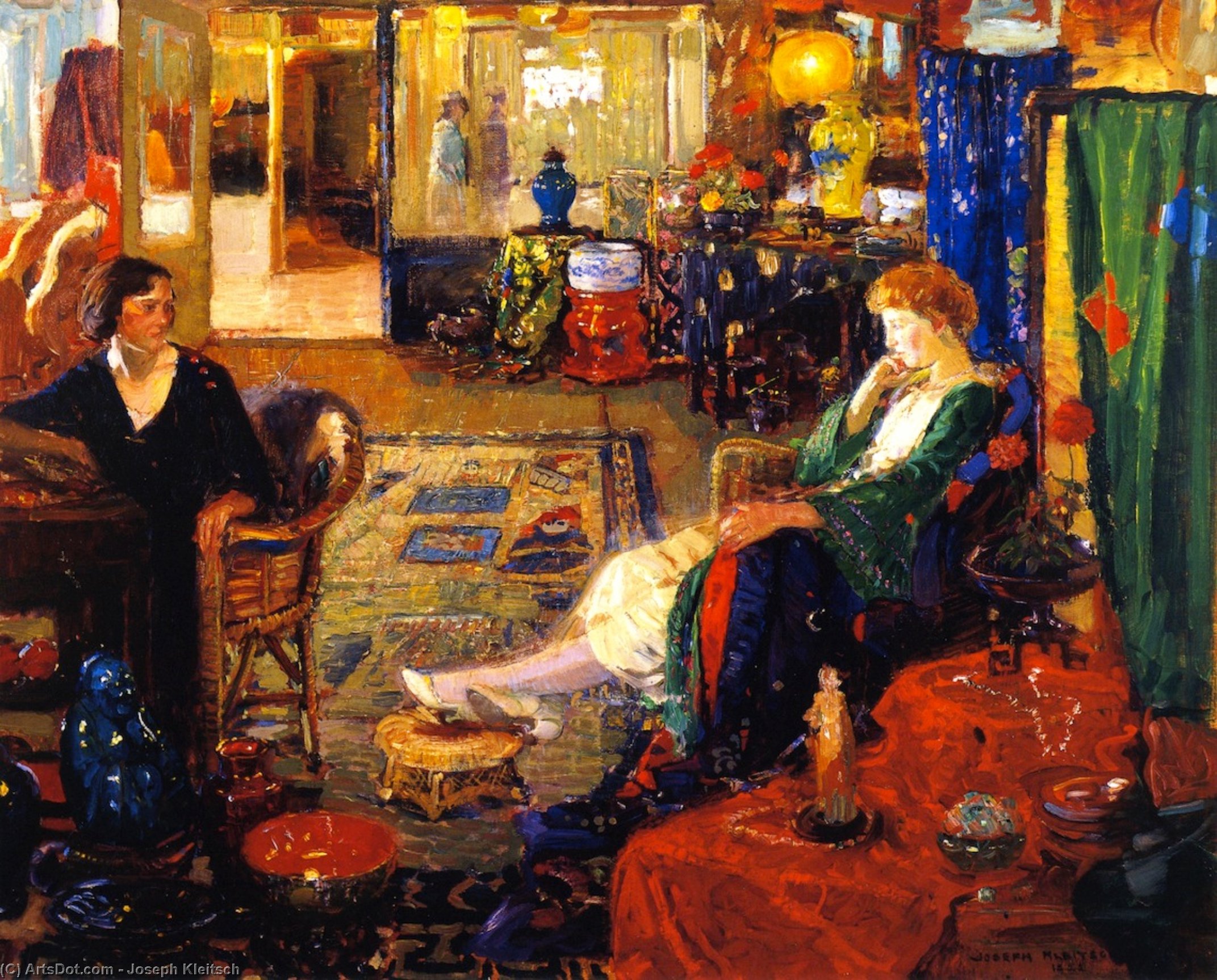 Wikioo.org - The Encyclopedia of Fine Arts - Painting, Artwork by Joseph Kleitsch - The Oriental Shop