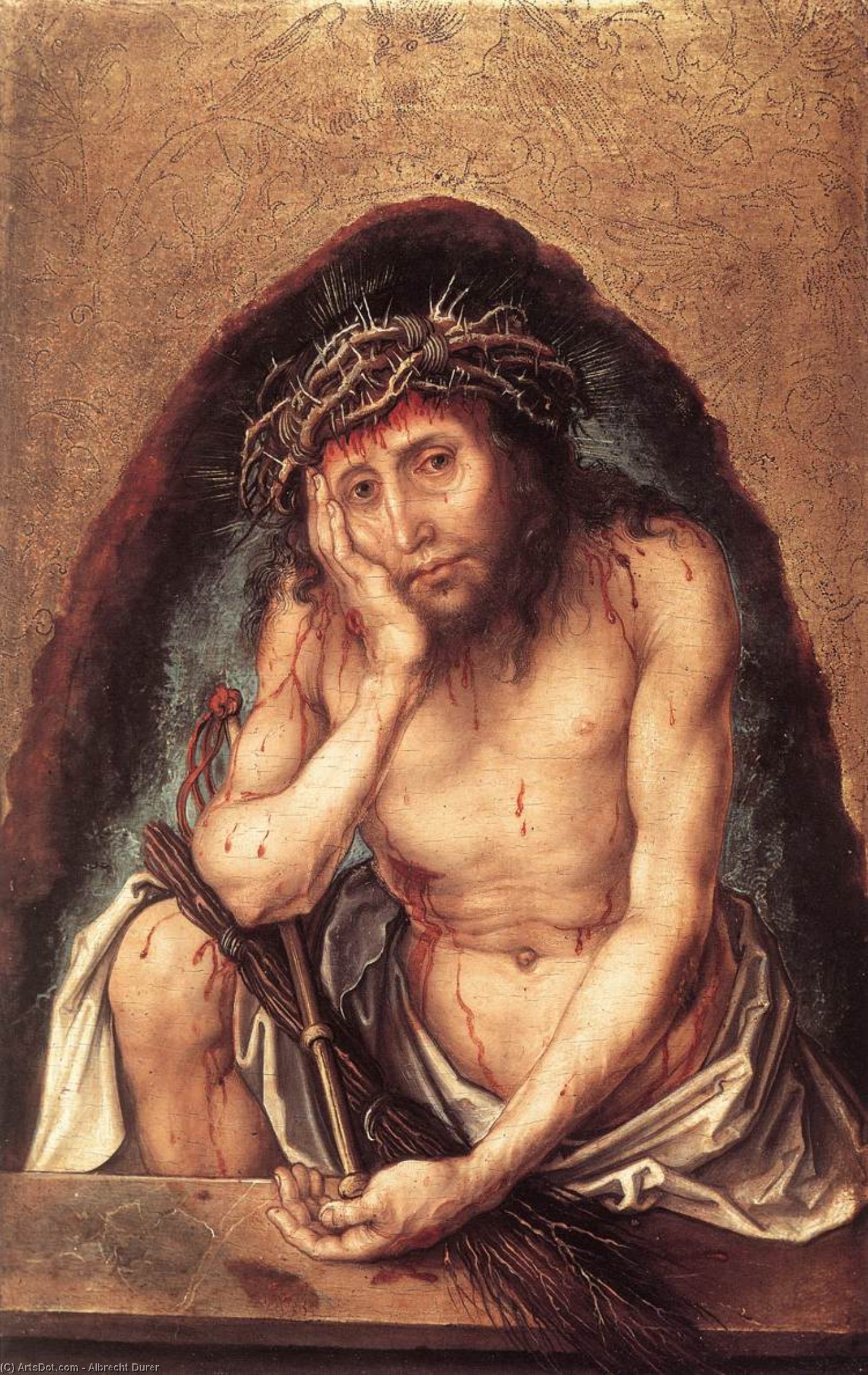 Wikioo.org - The Encyclopedia of Fine Arts - Painting, Artwork by Albrecht Durer - Christ as the Man of Sorrows