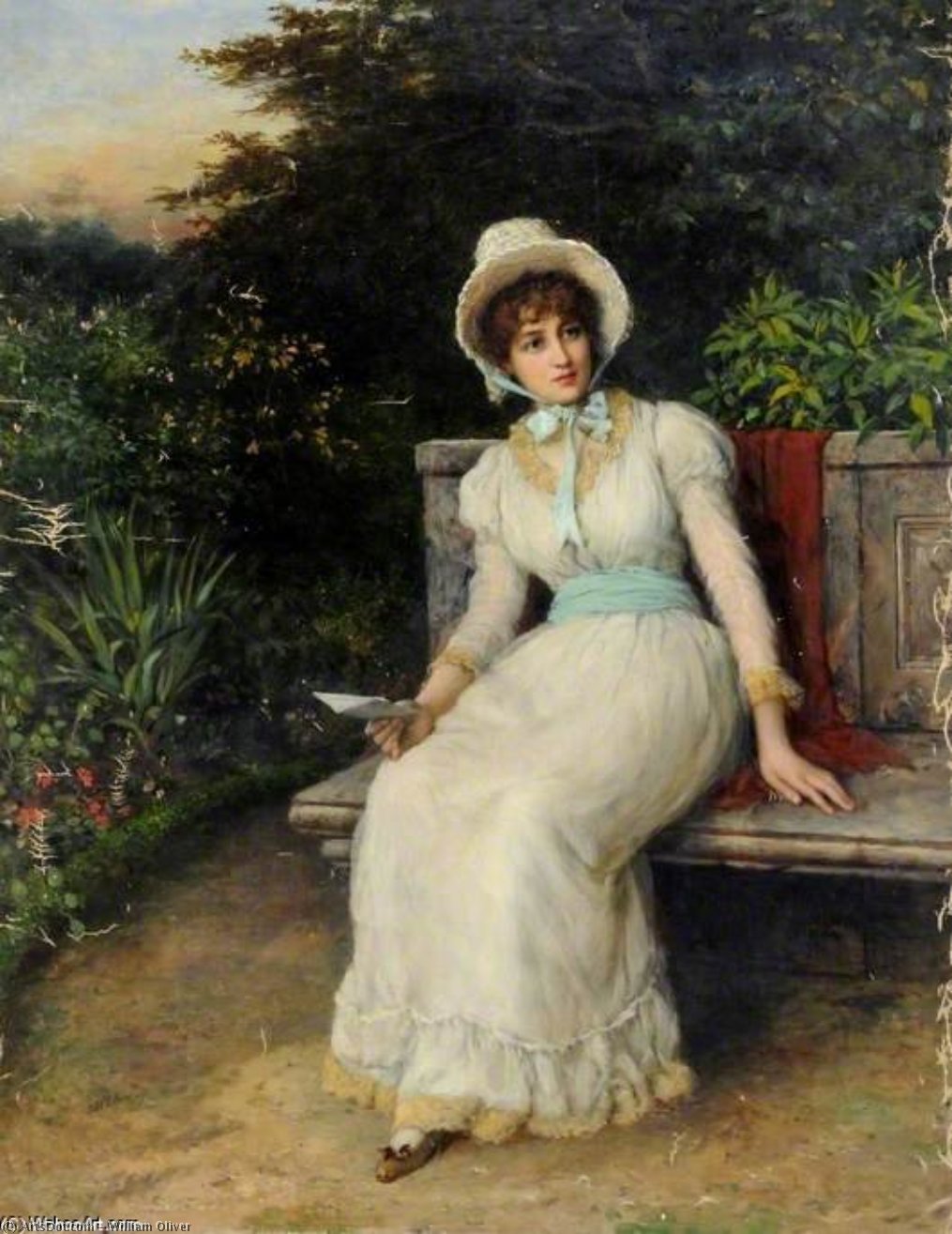 Барышни дают. Художник Уильям Оливер (William Oliver). William Oliver (1823-1901). Уильям Оливер (1823-1901) Купальщица. Уильям Оливер портрет дамы.
