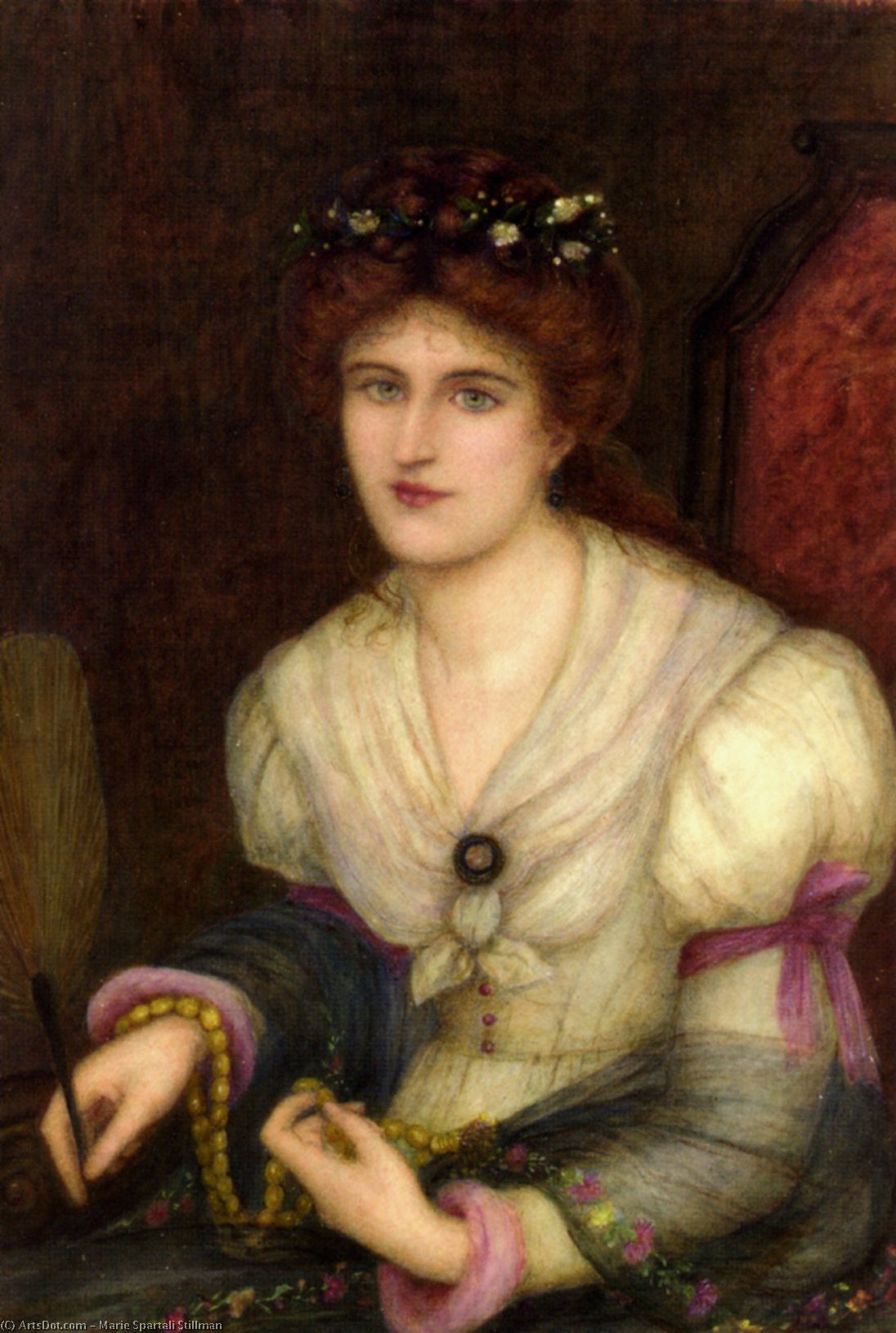 Wikioo.org - The Encyclopedia of Fine Arts - Painting, Artwork by Marie Spartali Stillman - Self-portrait