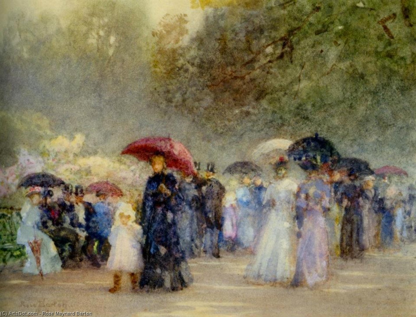 Wikioo.org - The Encyclopedia of Fine Arts - Painting, Artwork by Rose Maynard Barton - Hyde Park In May
