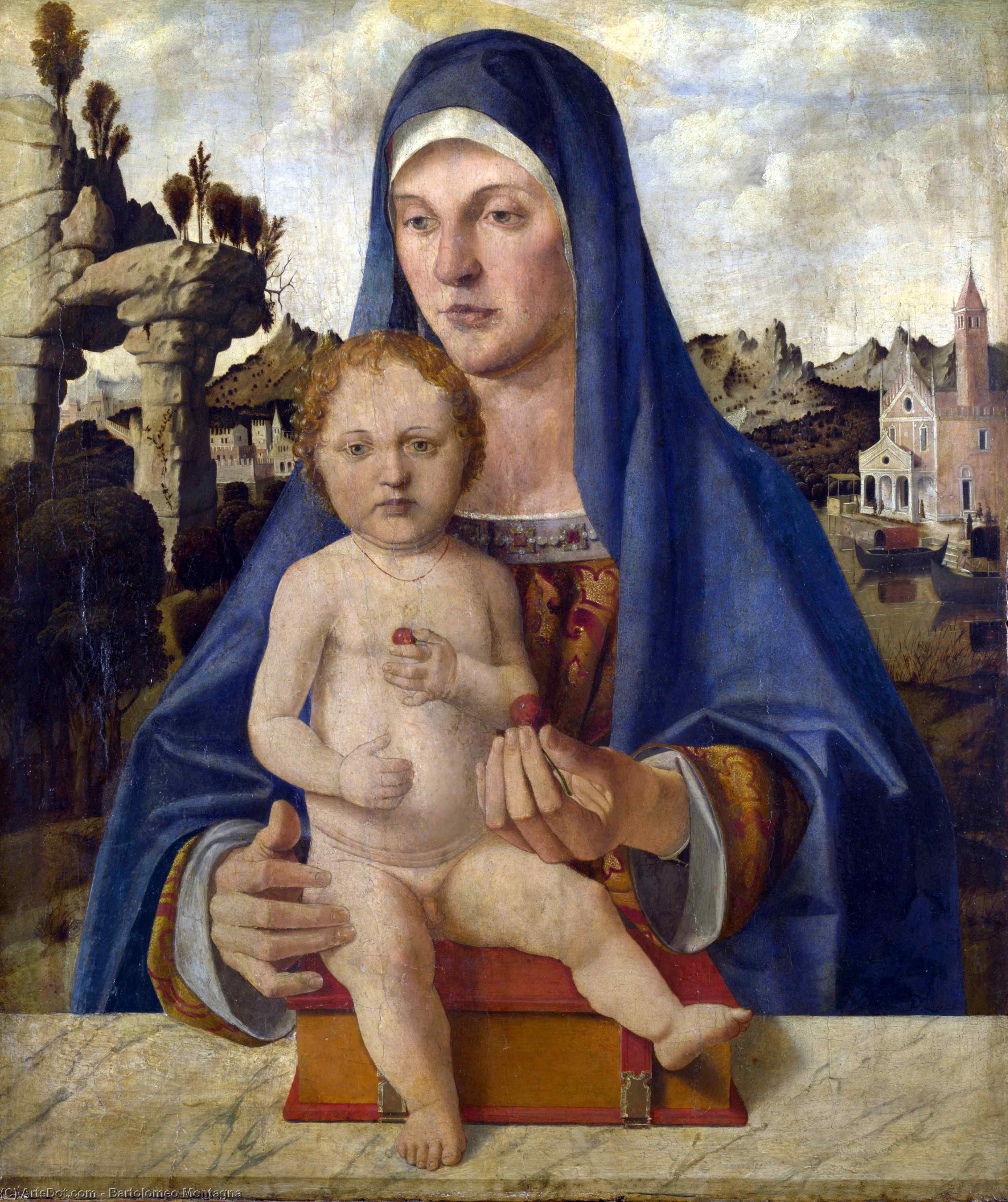 Wikioo.org - The Encyclopedia of Fine Arts - Painting, Artwork by Bartolomeo Montagna - The Virgin and Child