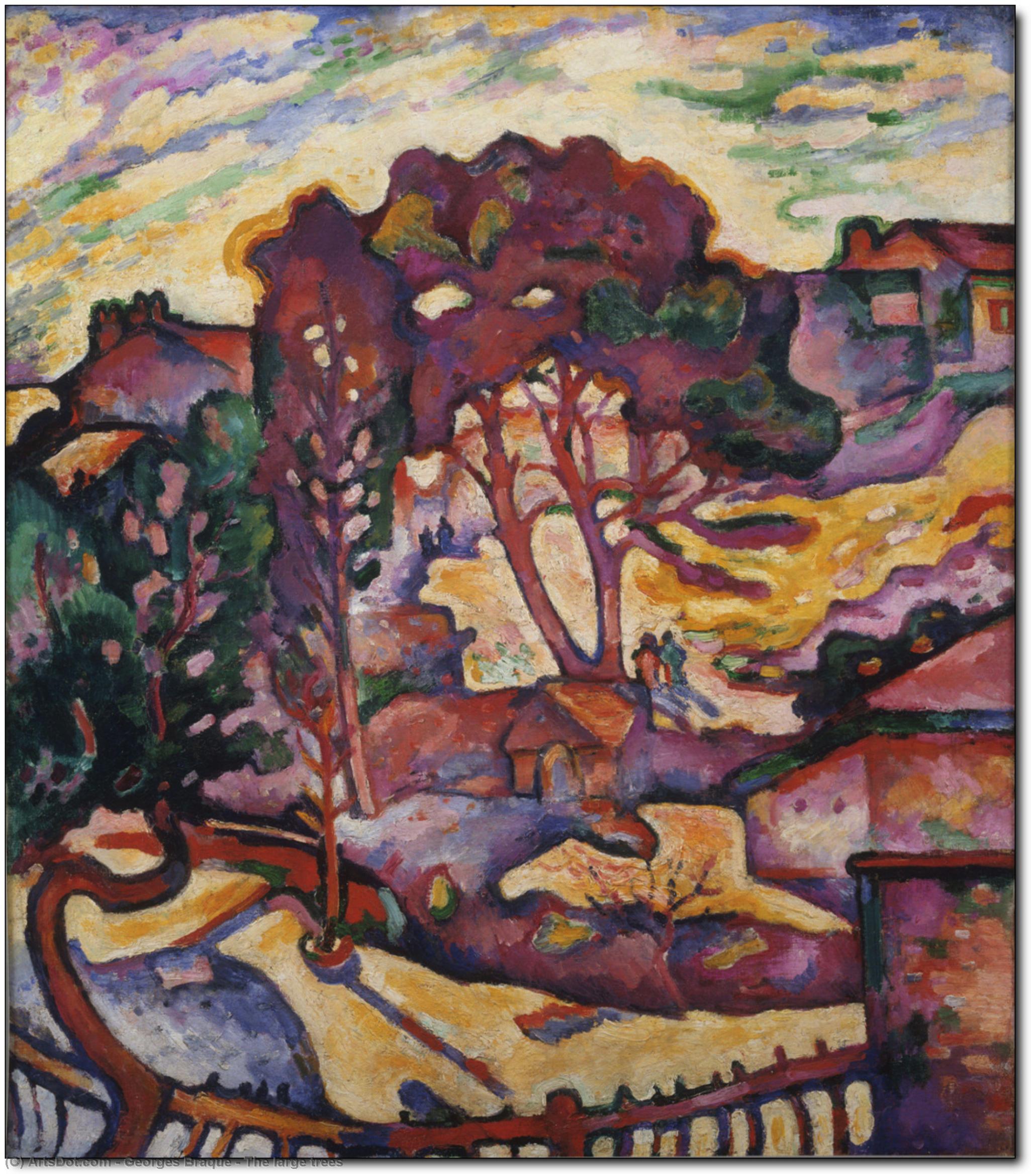 Wikioo.org – La Enciclopedia de las Bellas Artes - Pintura, Obras de arte de Georges Braque - Los grandes árboles
