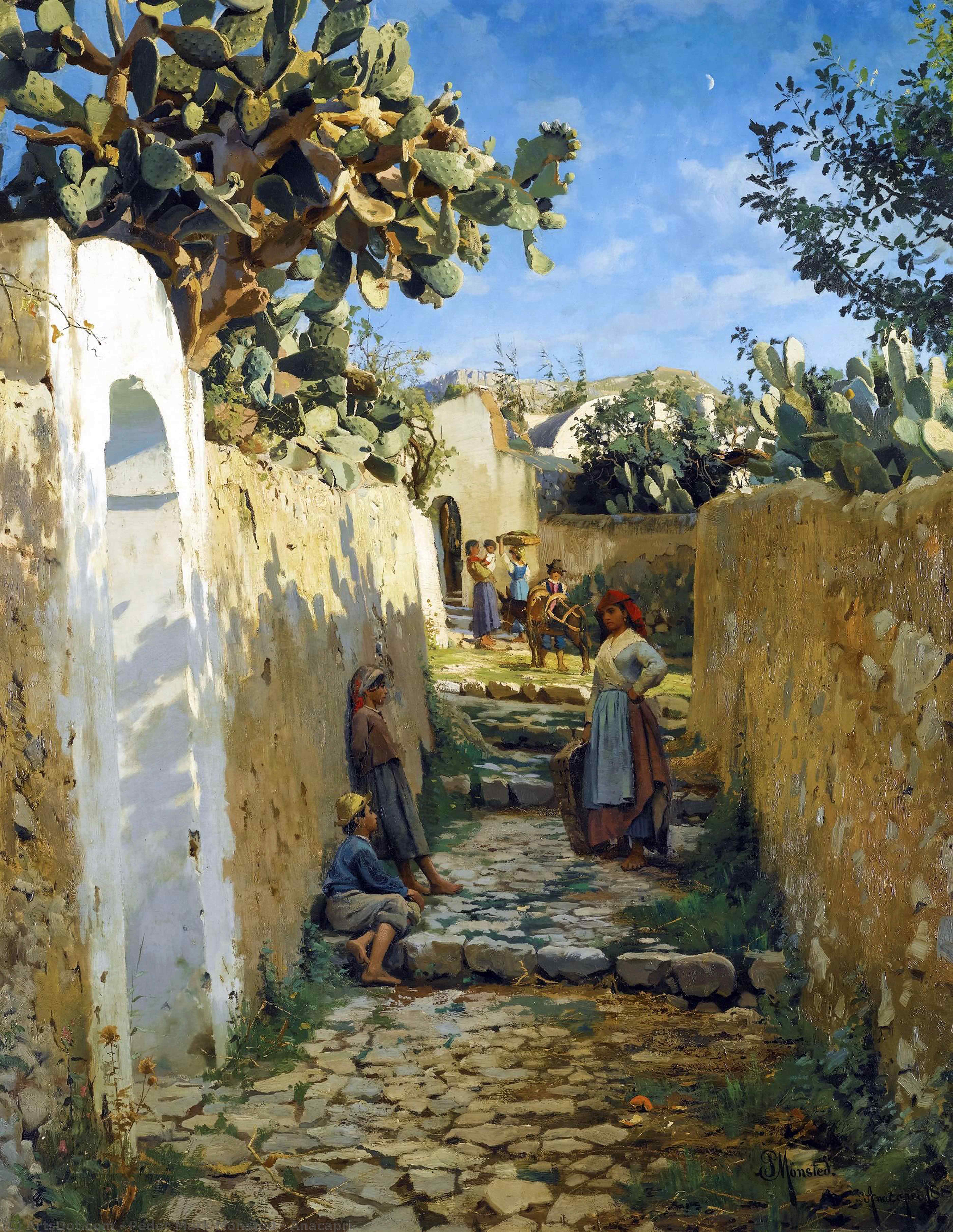 Wikioo.org - The Encyclopedia of Fine Arts - Painting, Artwork by Peder Mork Monsted - Anacapri
