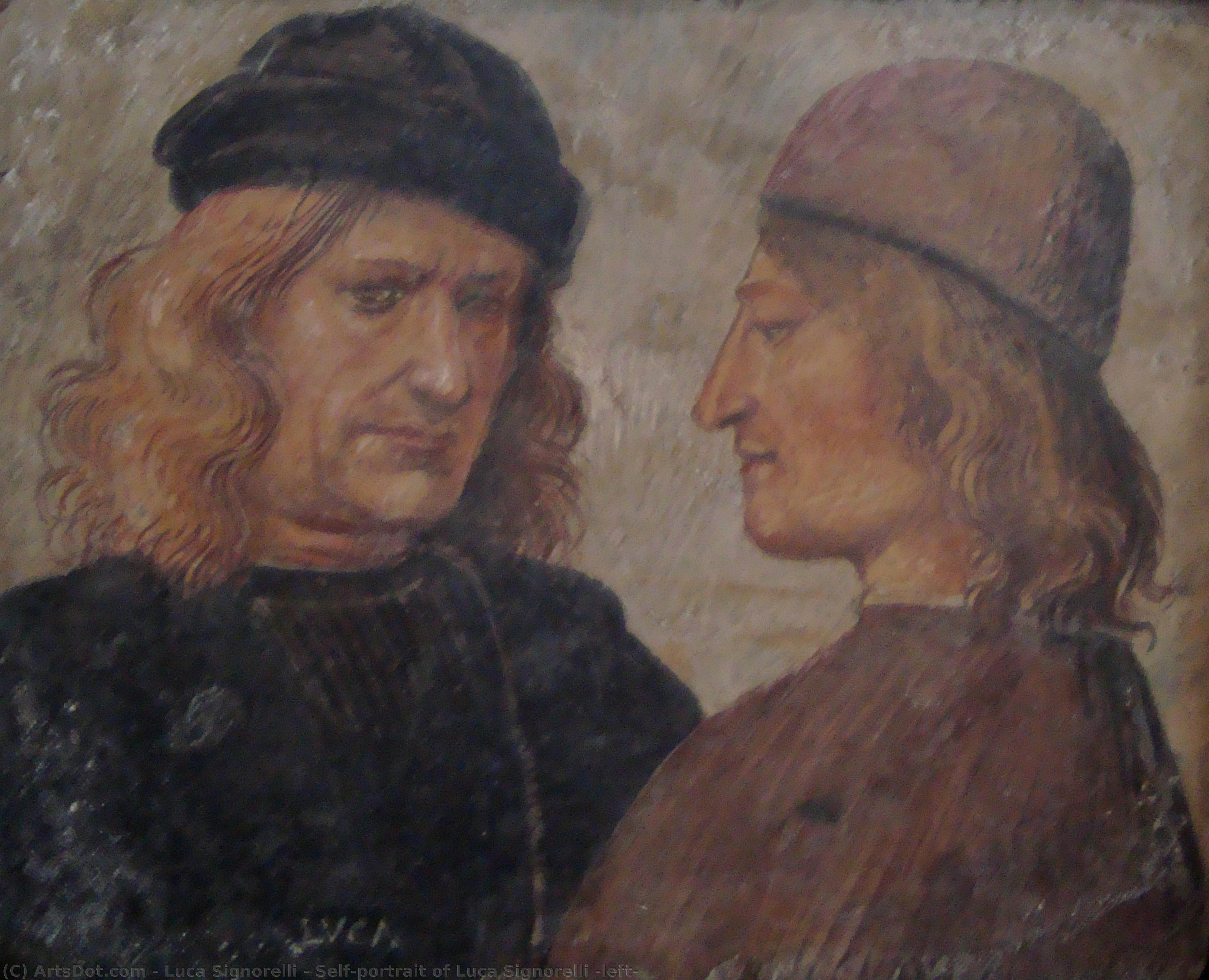  Art Reproductions Self-portrait of Luca Signorelli (left), 1503 by Luca Signorelli (1450-1523, Italy) | ArtsDot.com