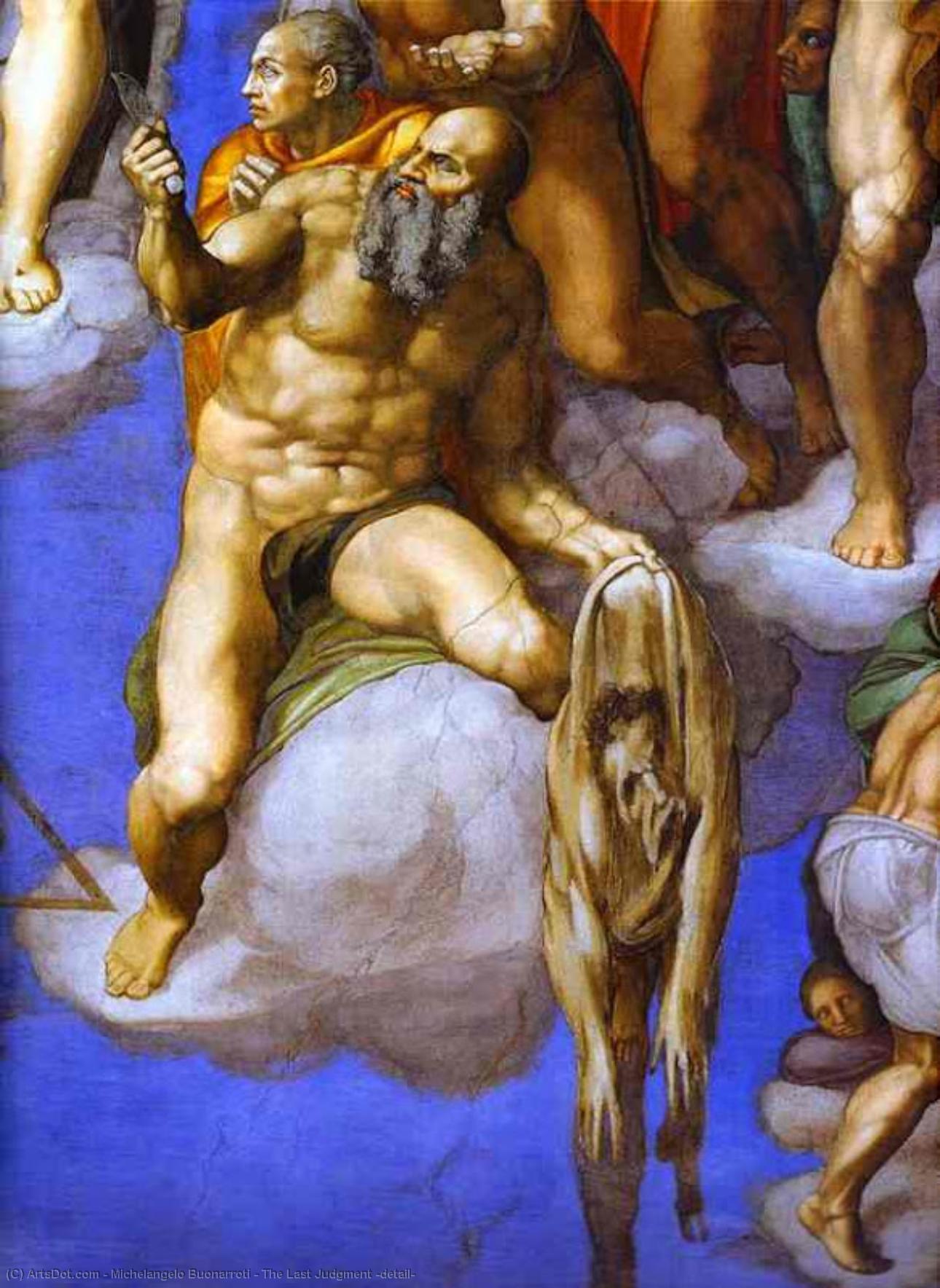 Wikioo.org - สารานุกรมวิจิตรศิลป์ - จิตรกรรม Michelangelo Buonarroti - The Last Judgment (detail)