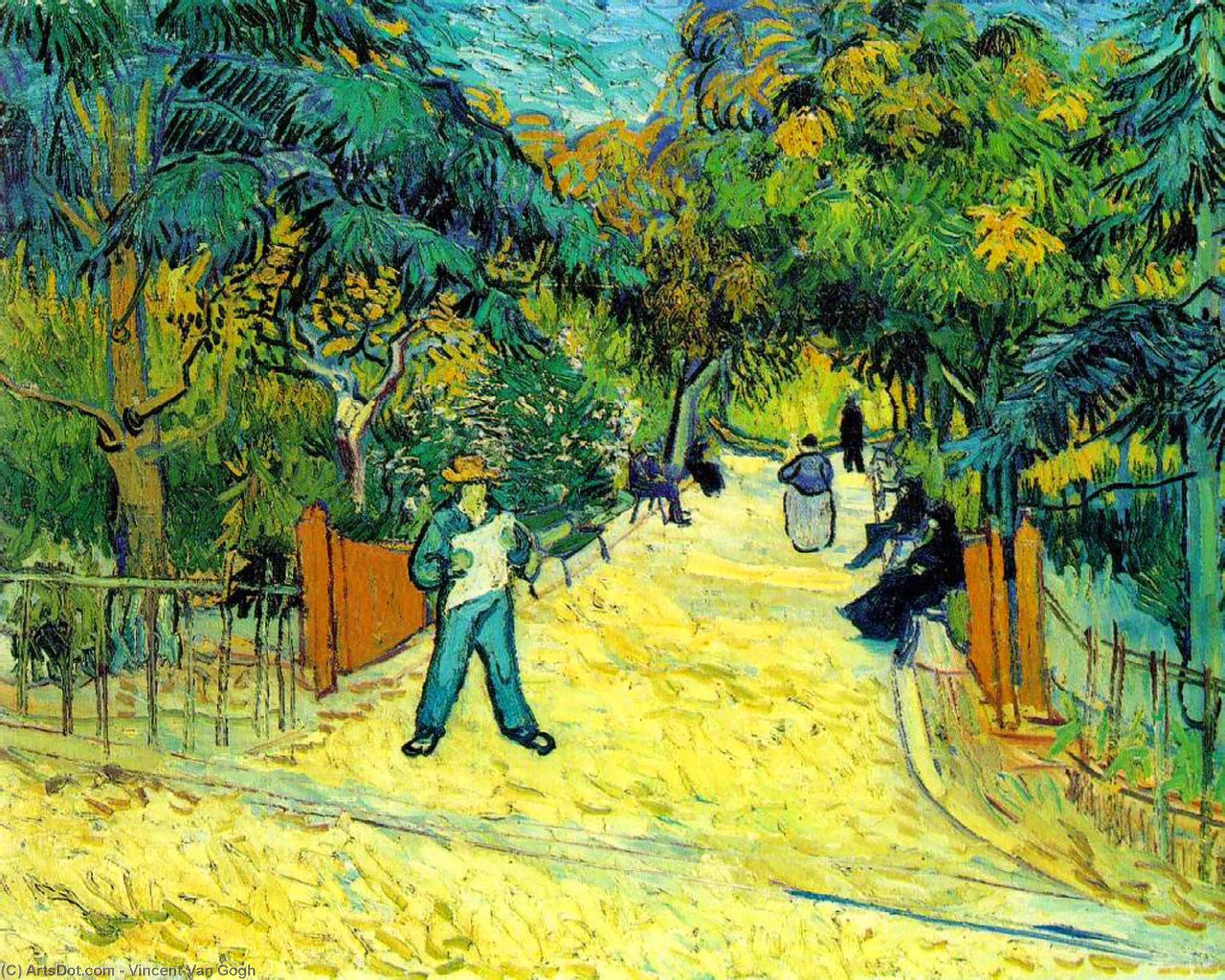 Wikioo.org - The Encyclopedia of Fine Arts - Painting, Artwork by Vincent Van Gogh - Entrance to the Public Garden in Arles