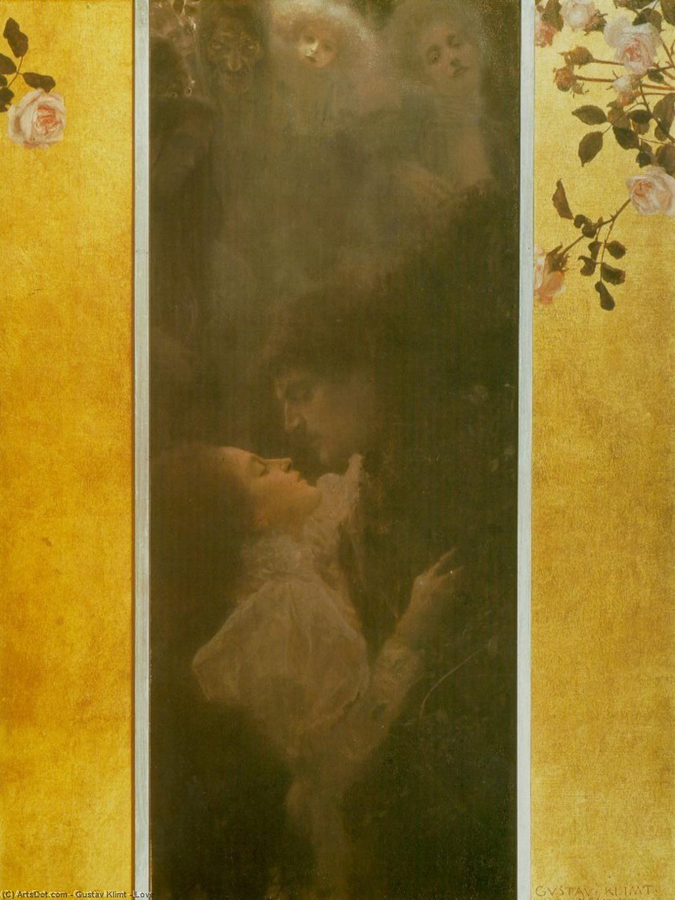WikiOO.org - 백과 사전 - 회화, 삽화 Gustav Klimt - Love