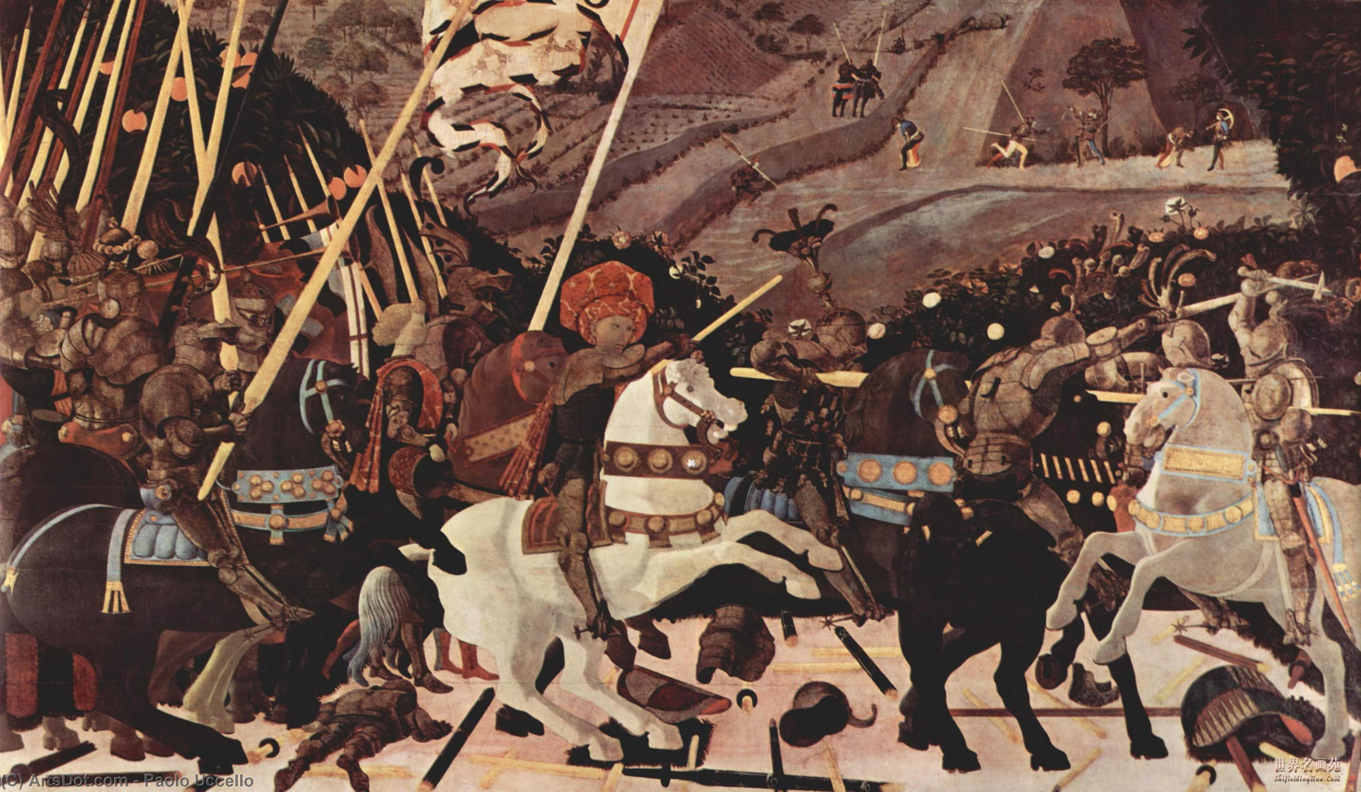 Wikioo.org - The Encyclopedia of Fine Arts - Painting, Artwork by Paolo Uccello - Battle of San Romano (Battaglia di San Romano)
