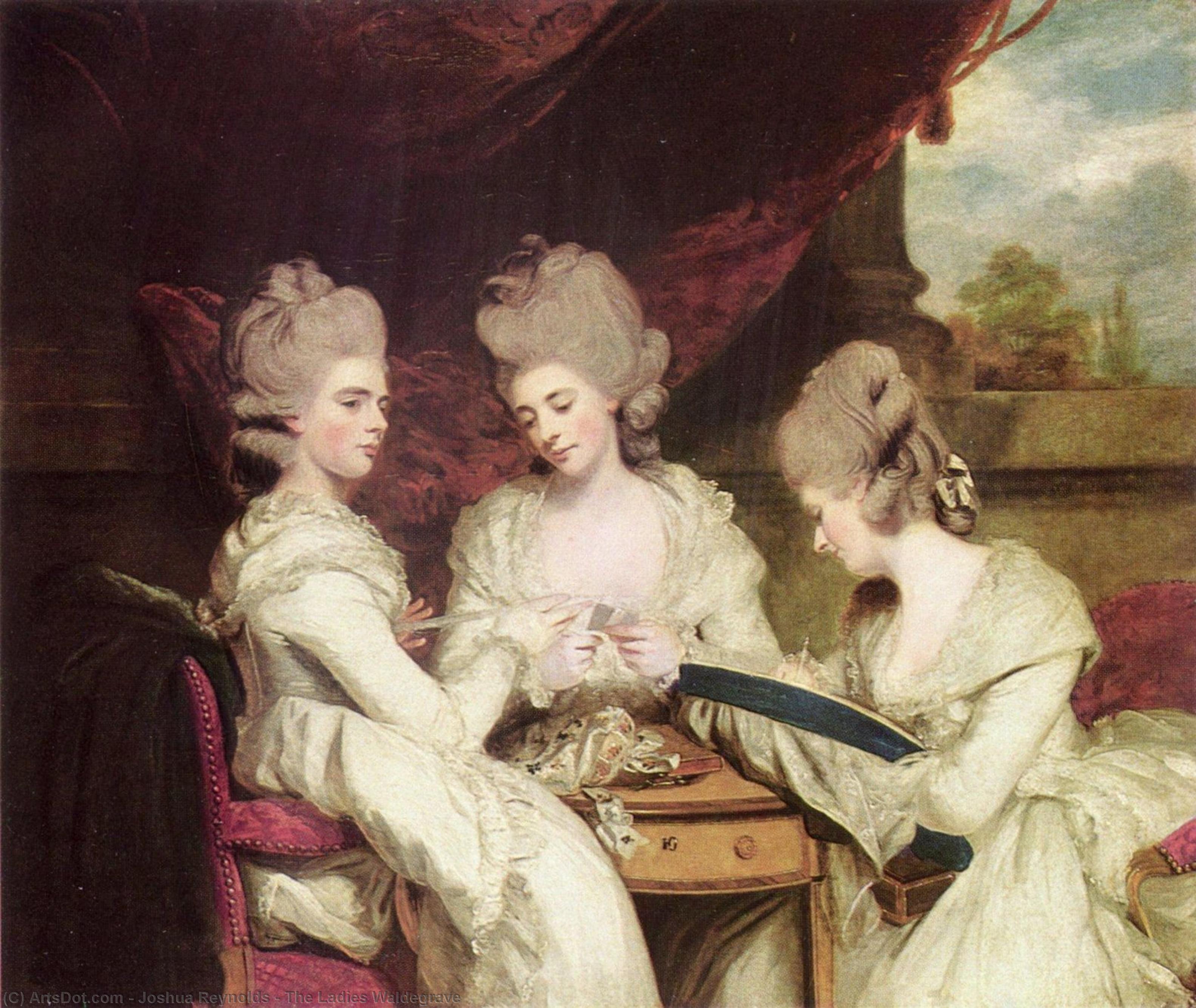 Wikioo.org - The Encyclopedia of Fine Arts - Painting, Artwork by Joshua Reynolds - The Ladies Waldegrave