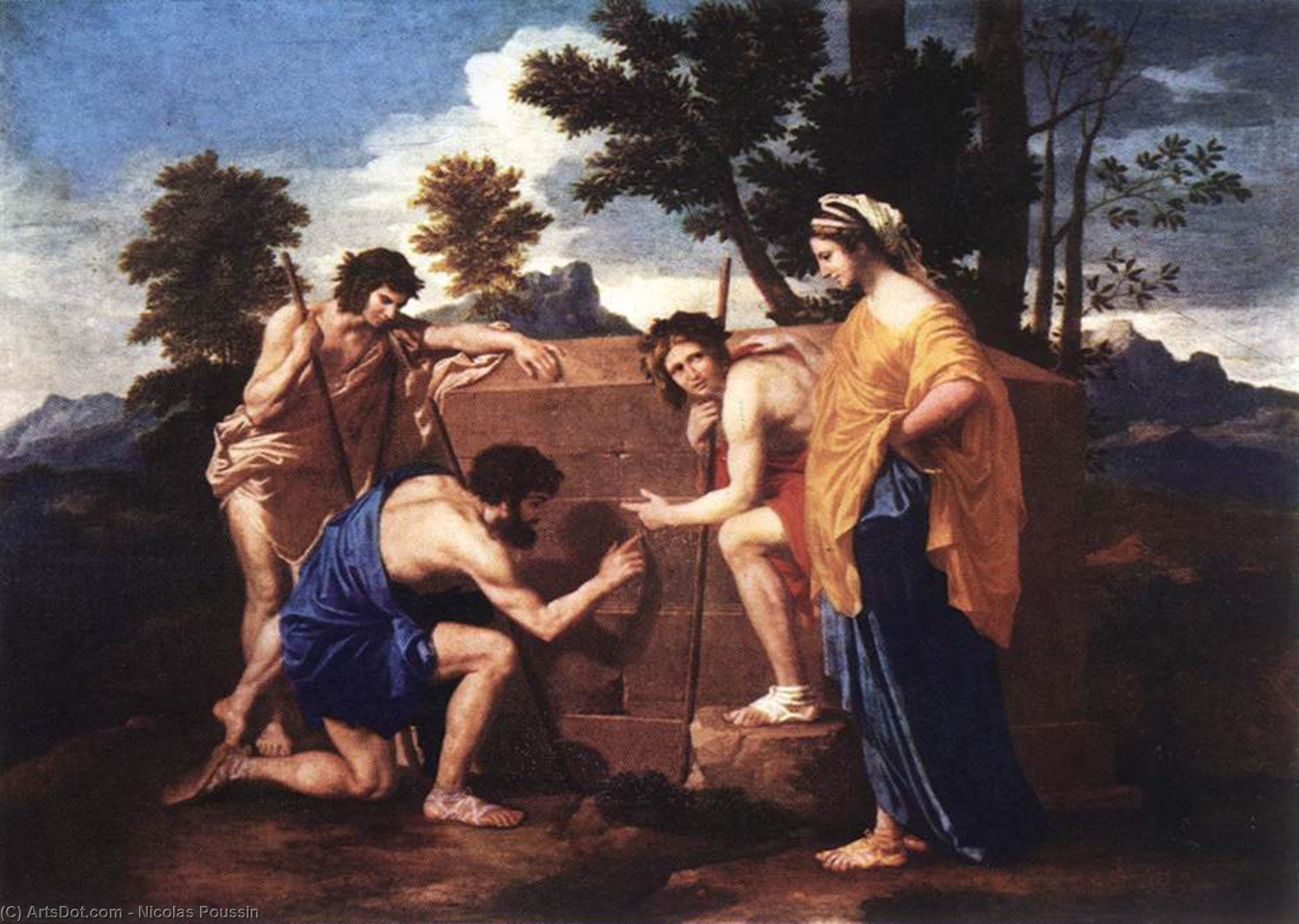 Wikioo.org - The Encyclopedia of Fine Arts - Painting, Artwork by Nicolas Poussin - Et in Arcadia Ego