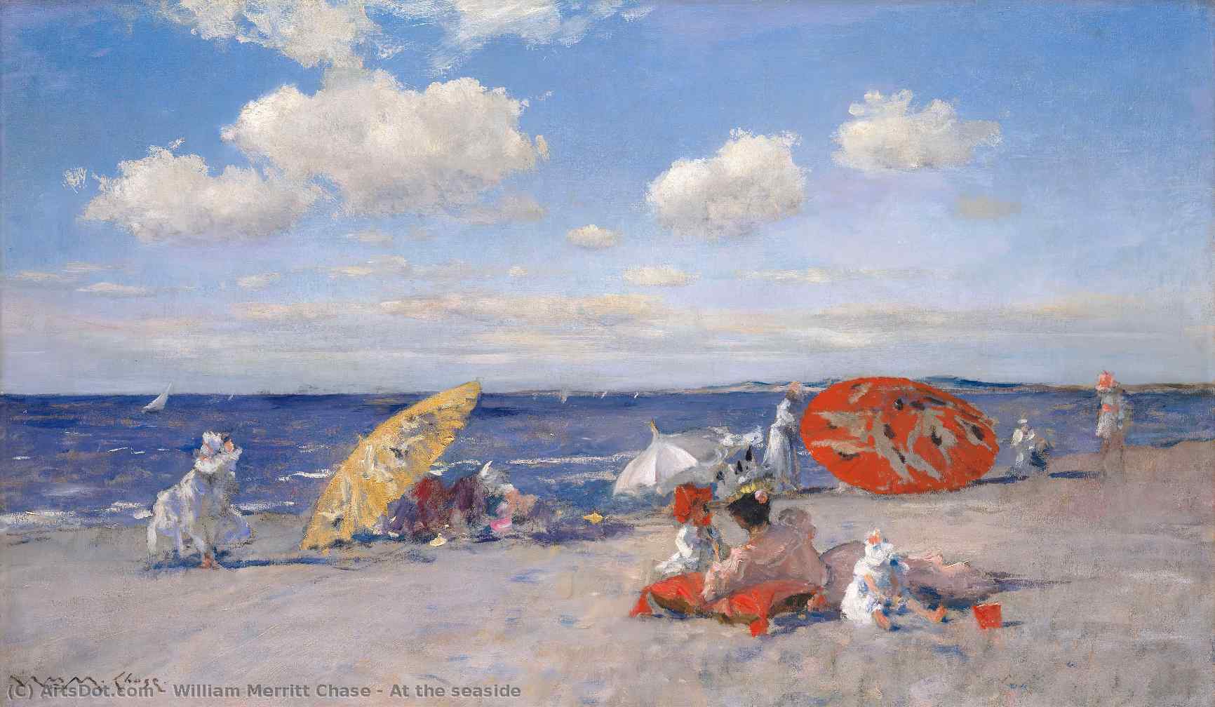 Wikioo.org – L'Enciclopedia delle Belle Arti - Pittura, Opere di William Merritt Chase - In riva al mare