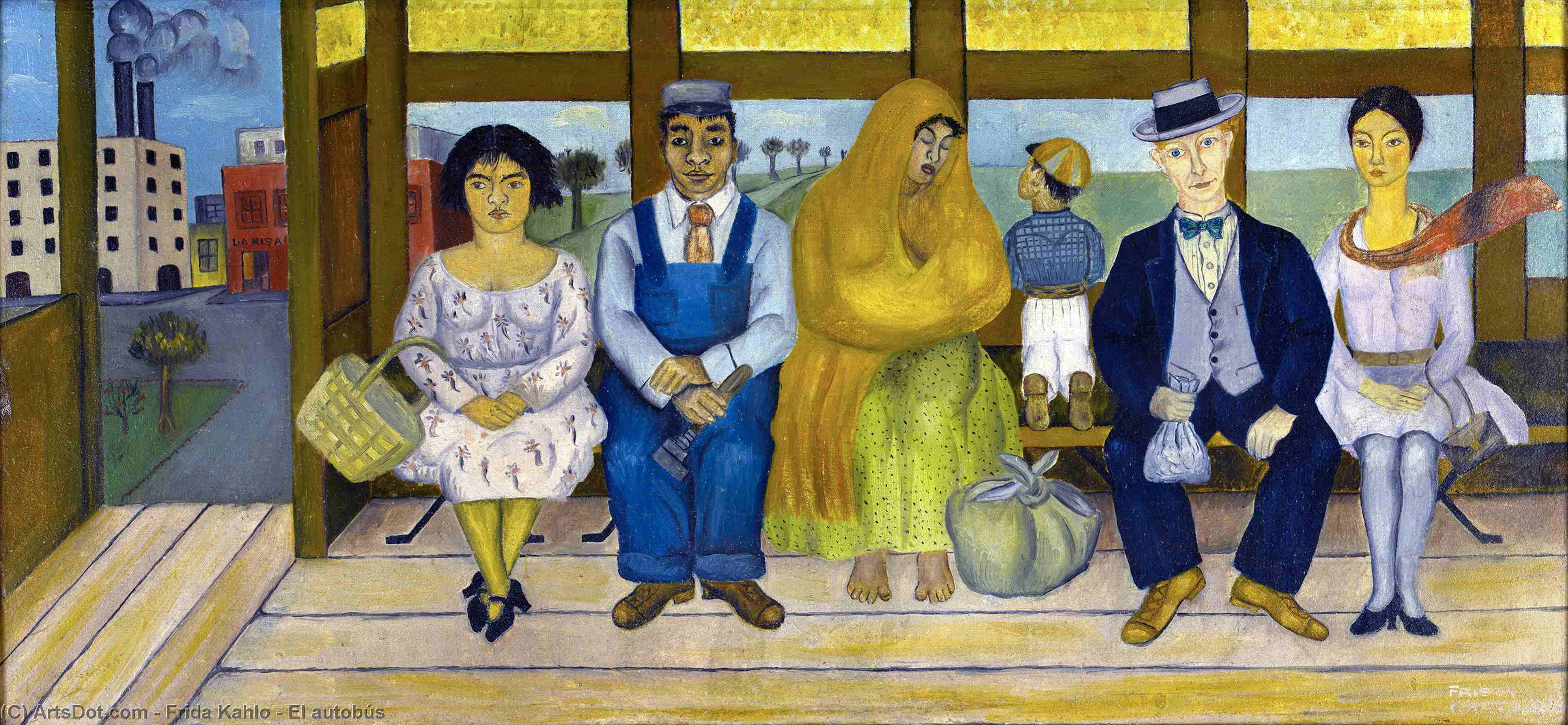 Wikioo.org - The Encyclopedia of Fine Arts - Painting, Artwork by Frida Kahlo - El autobús