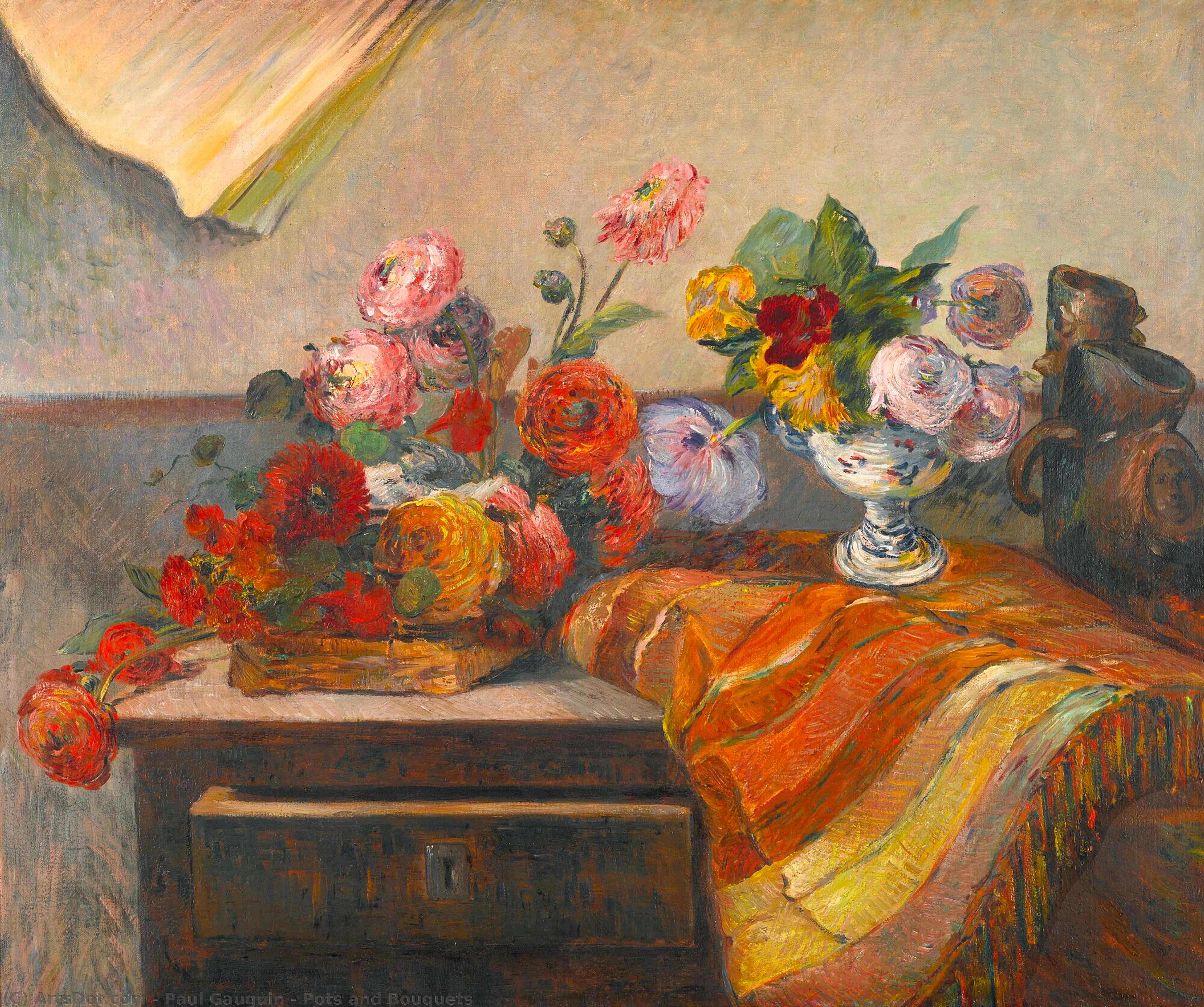WikiOO.org - Encyclopedia of Fine Arts - Maalaus, taideteos Paul Gauguin - Pots and Bouquets