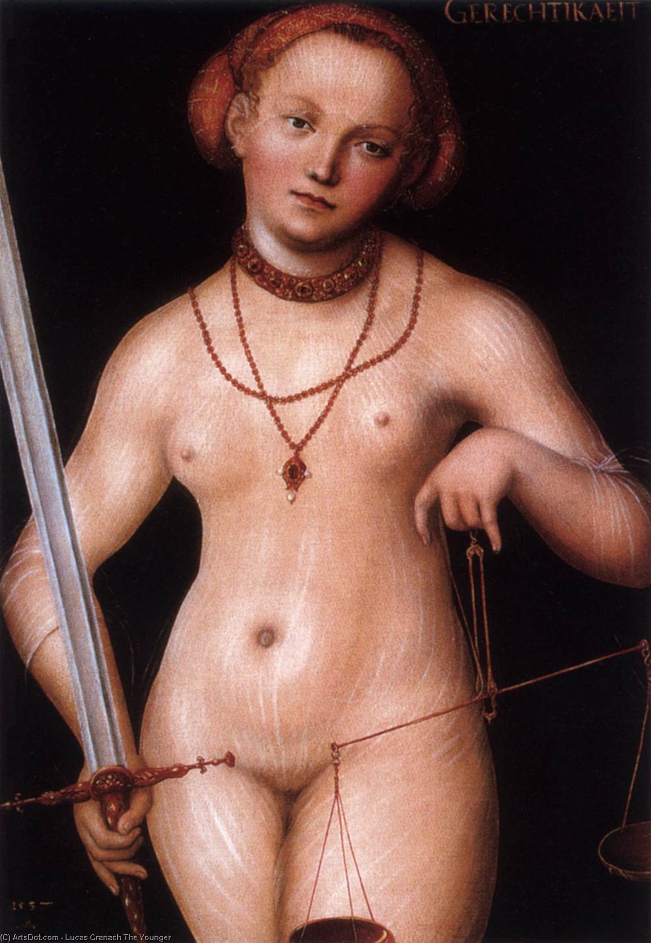 Wikioo.org - The Encyclopedia of Fine Arts - Painting, Artwork by Lucas Cranach The Younger - Justitia