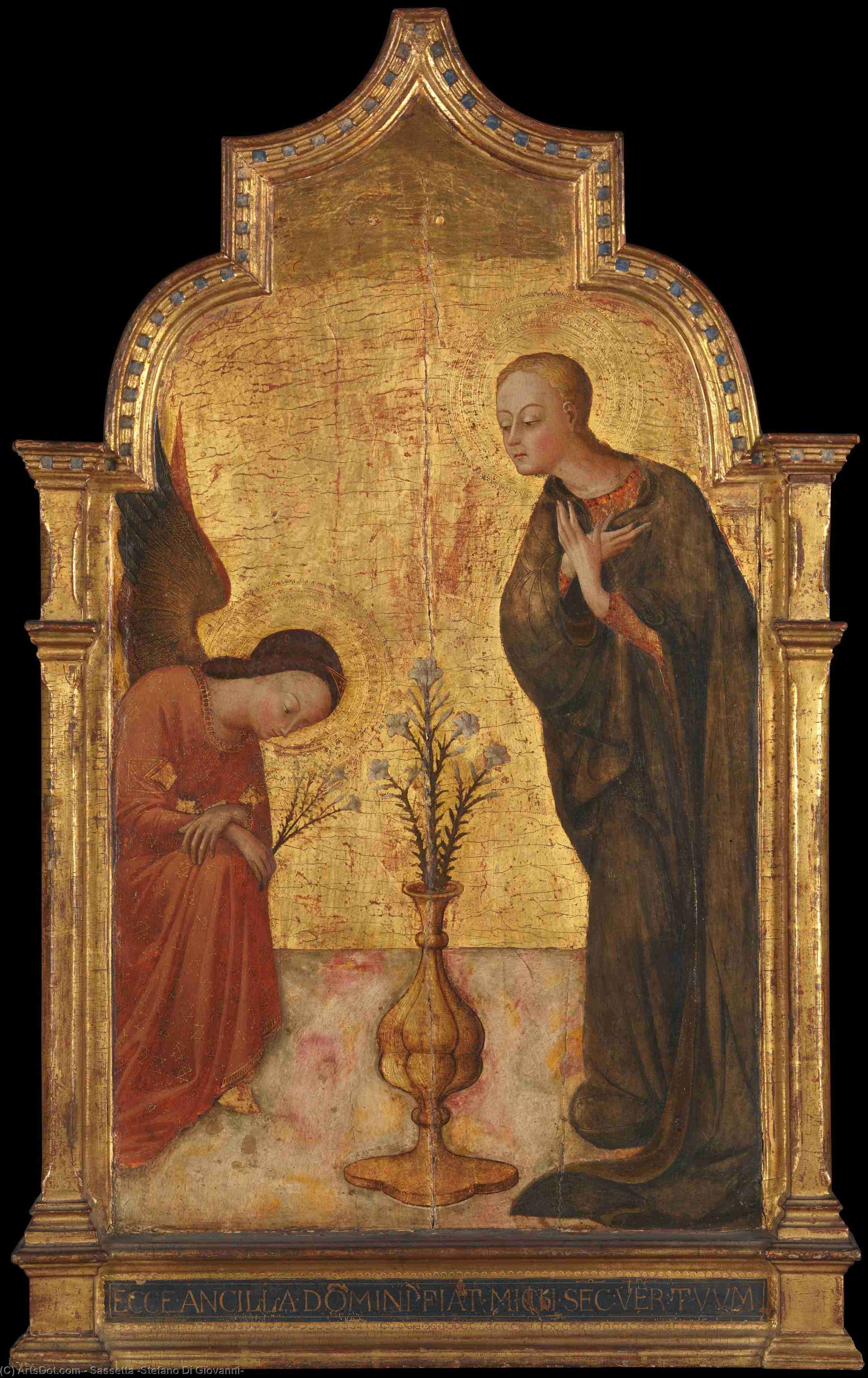 Wikioo.org - The Encyclopedia of Fine Arts - Painting, Artwork by Sassetta (Stefano Di Giovanni) - The Annunciation