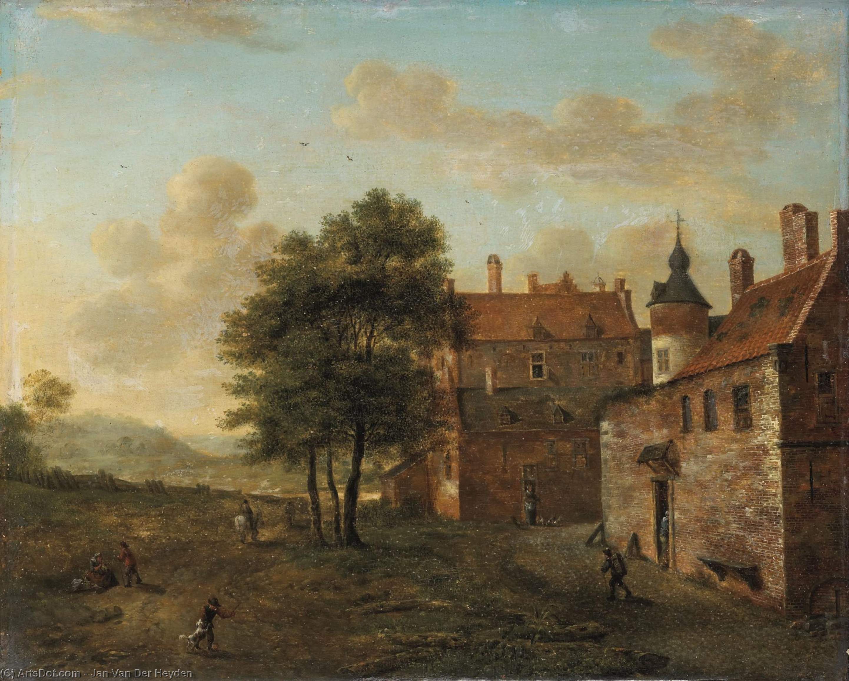 Wikioo.org - The Encyclopedia of Fine Arts - Painting, Artwork by Jan Van Der Heyden - A country home