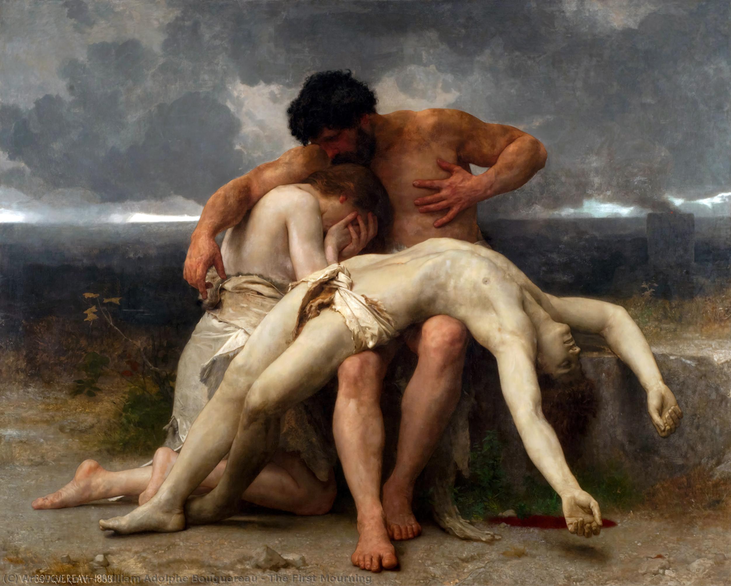 Wikioo.org - The Encyclopedia of Fine Arts - Painting, Artwork by William Adolphe Bouguereau - The First Mourning
