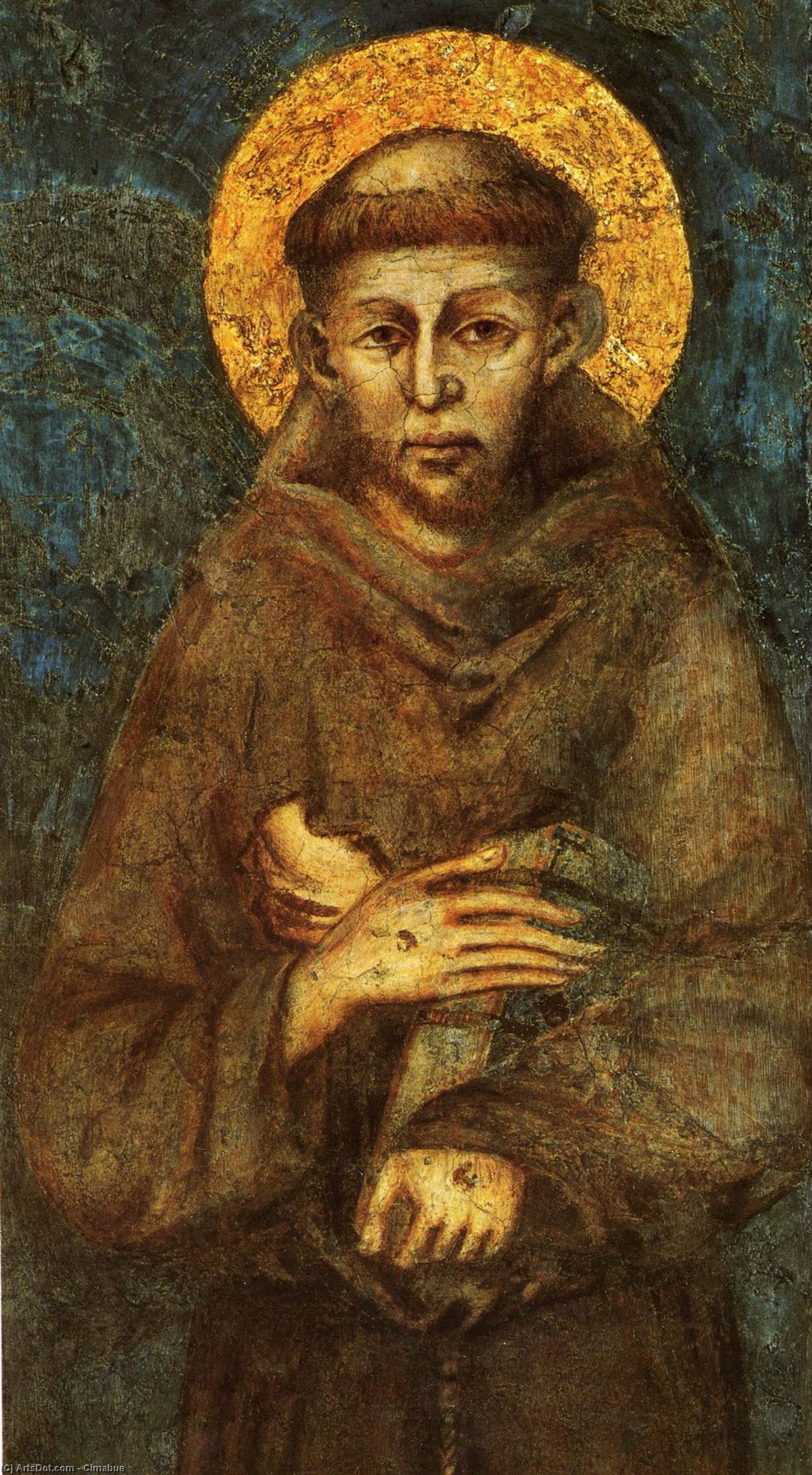 WikiOO.org - Encyclopedia of Fine Arts - Lukisan, Artwork Cimabue - Saint Francis of Assisi (detail)