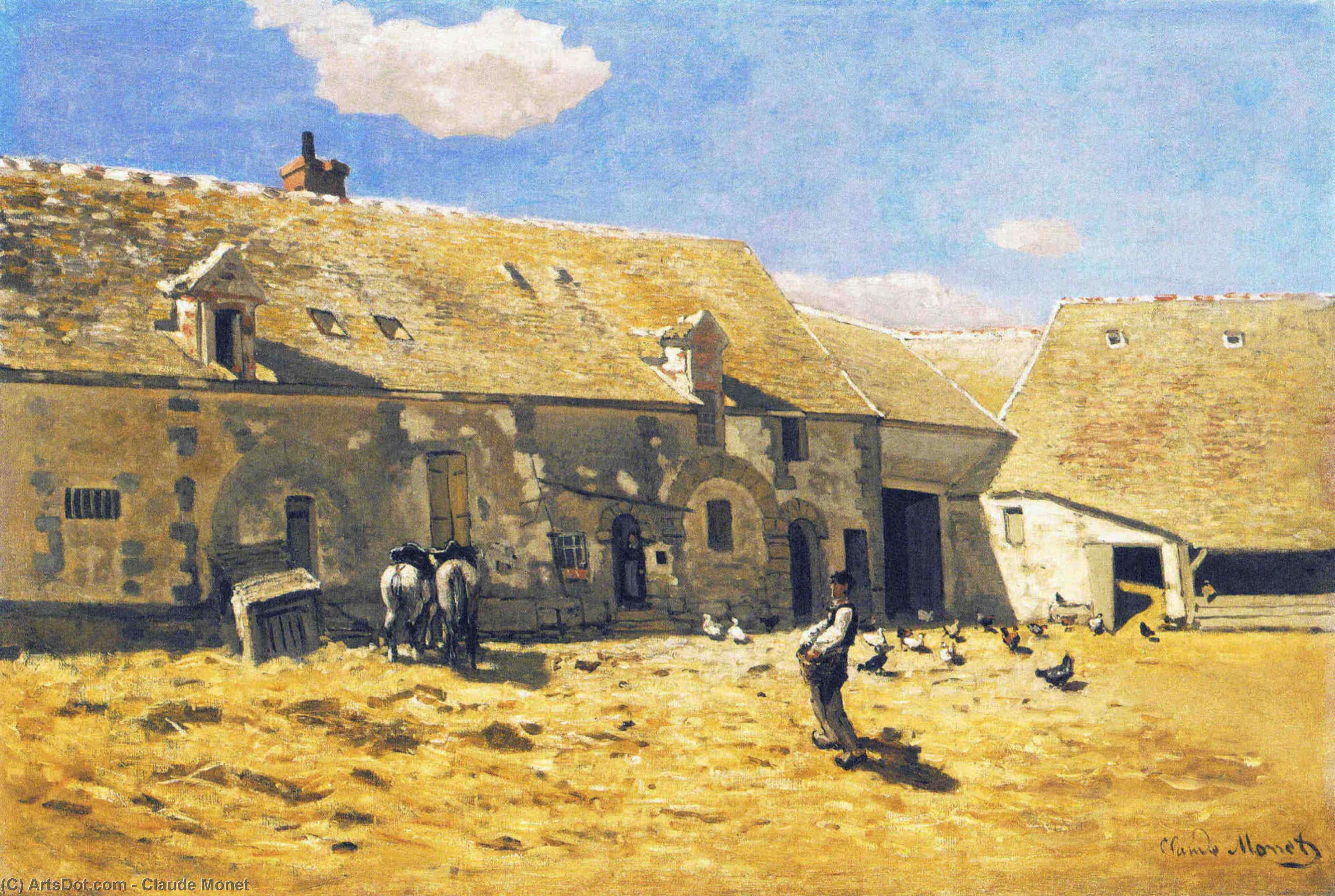 Wikioo.org - The Encyclopedia of Fine Arts - Painting, Artwork by Claude Monet - Farmyard at Chailly