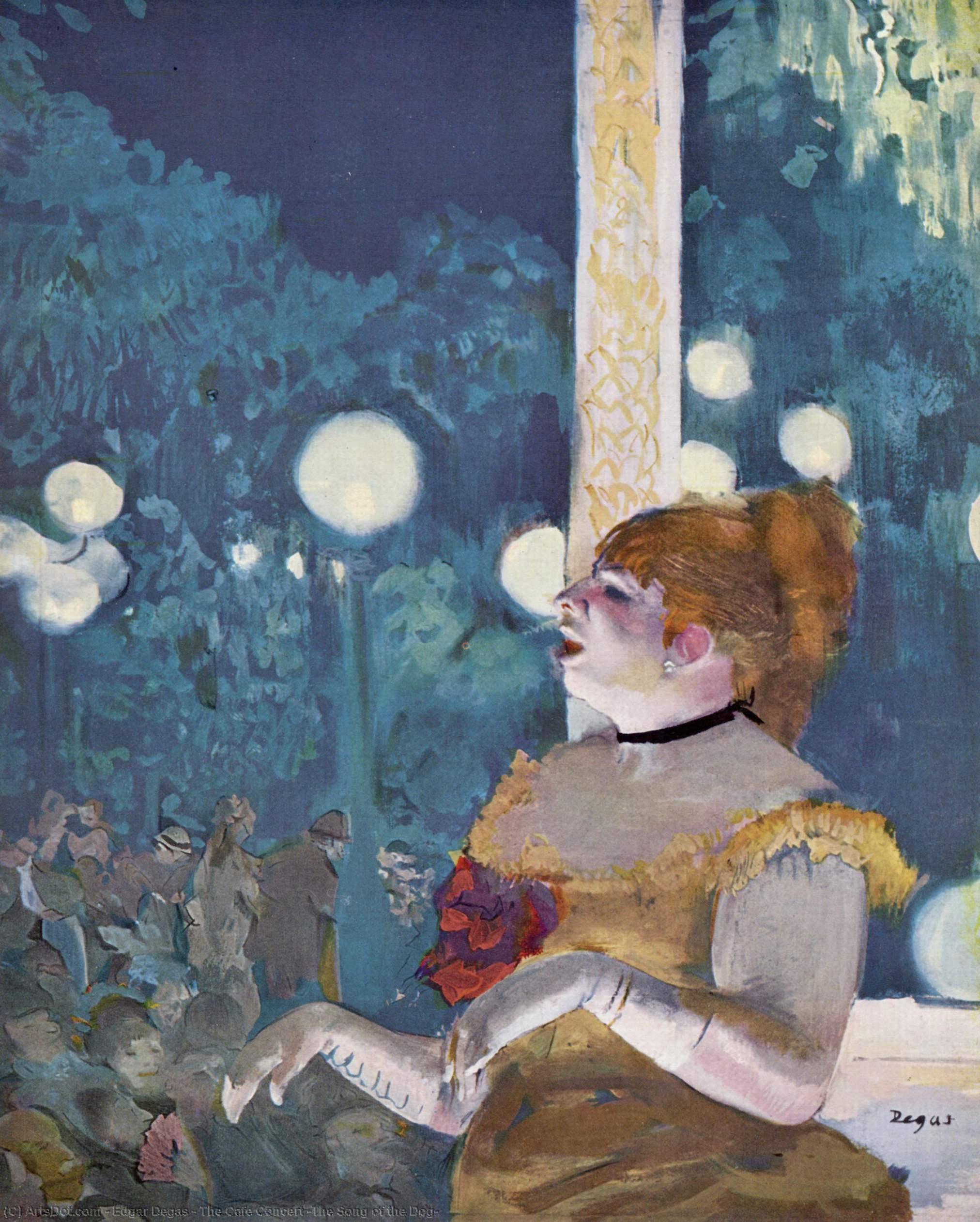 WikiOO.org - دایره المعارف هنرهای زیبا - نقاشی، آثار هنری Edgar Degas - The Cafe Concert (The Song of the Dog)