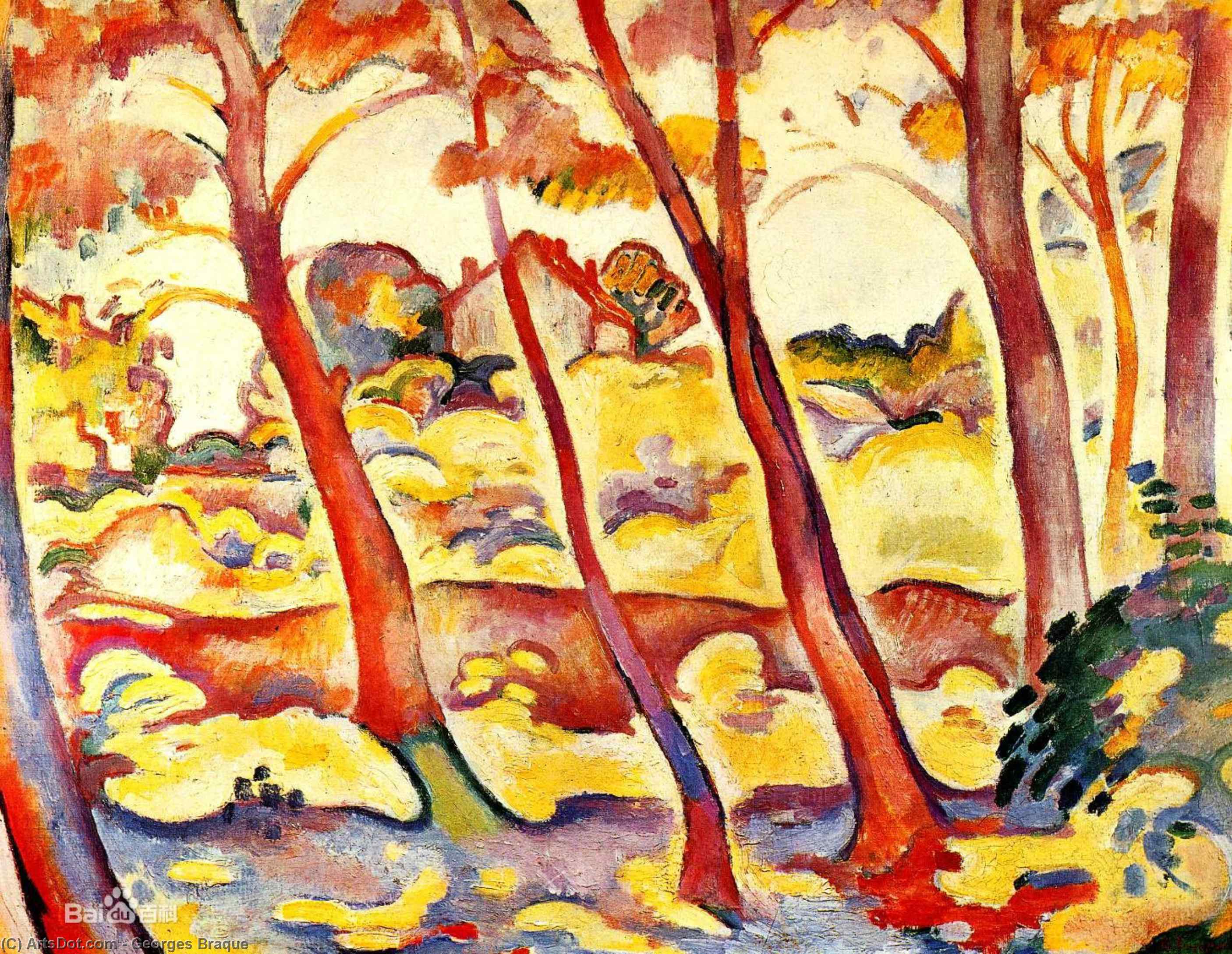 Wikioo.org – La Enciclopedia de las Bellas Artes - Pintura, Obras de arte de Georges Braque - Paisaje en el La Ciotat