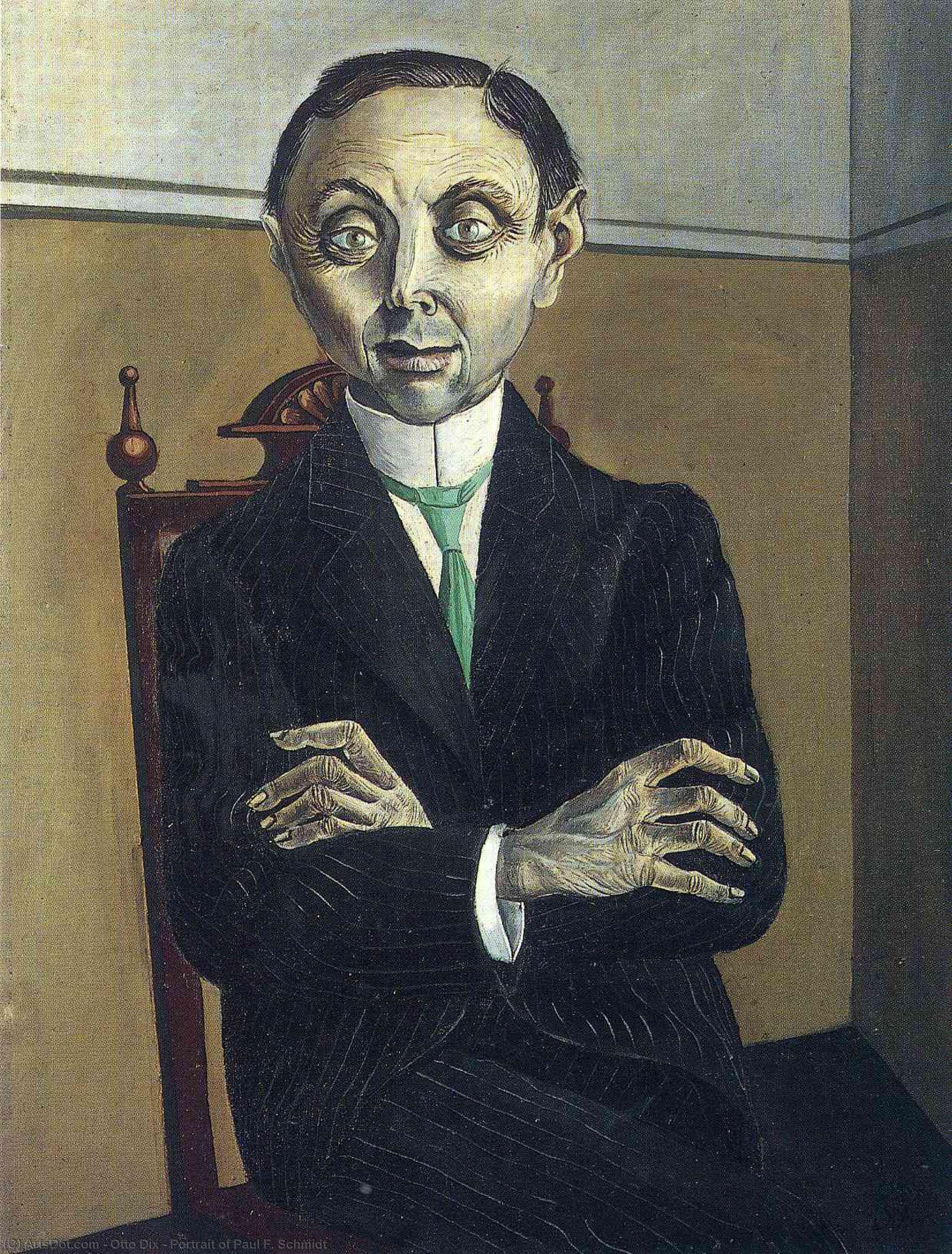 WikiOO.org - Encyclopedia of Fine Arts - Maalaus, taideteos Otto Dix - Portrait of Paul F. Schmidt