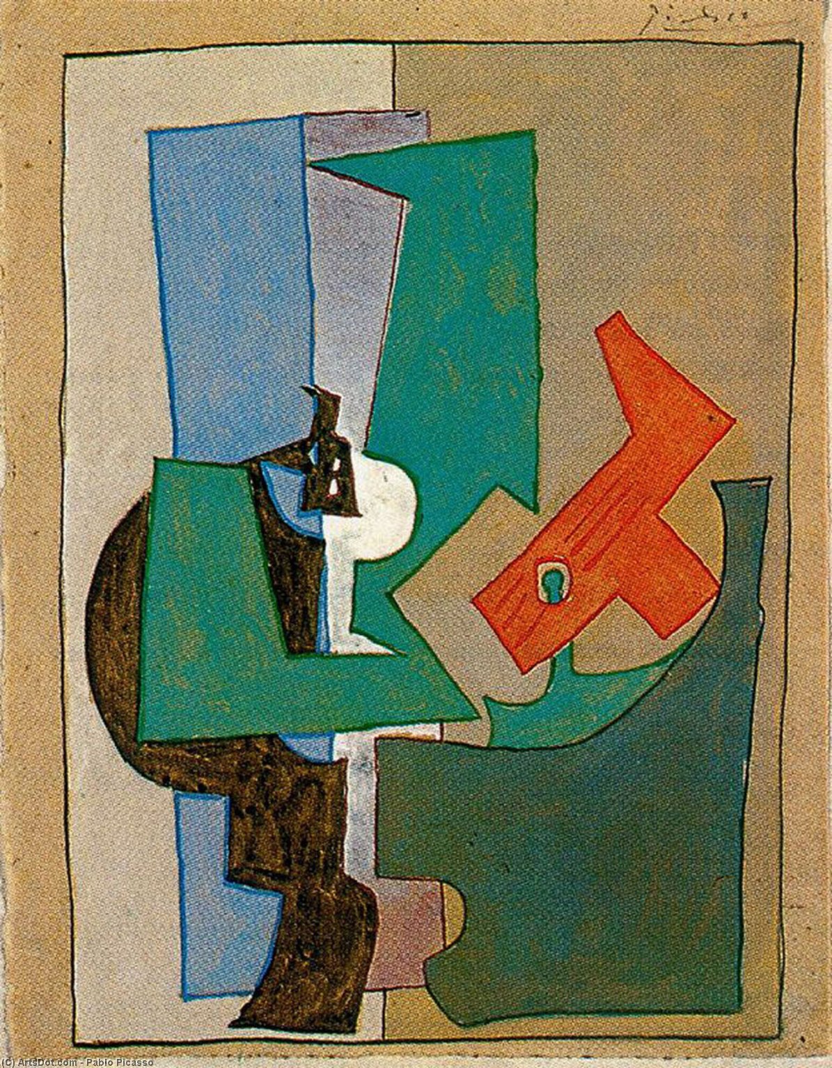 WikiOO.org - Encyclopedia of Fine Arts - Maľba, Artwork Pablo Picasso - Pedestal