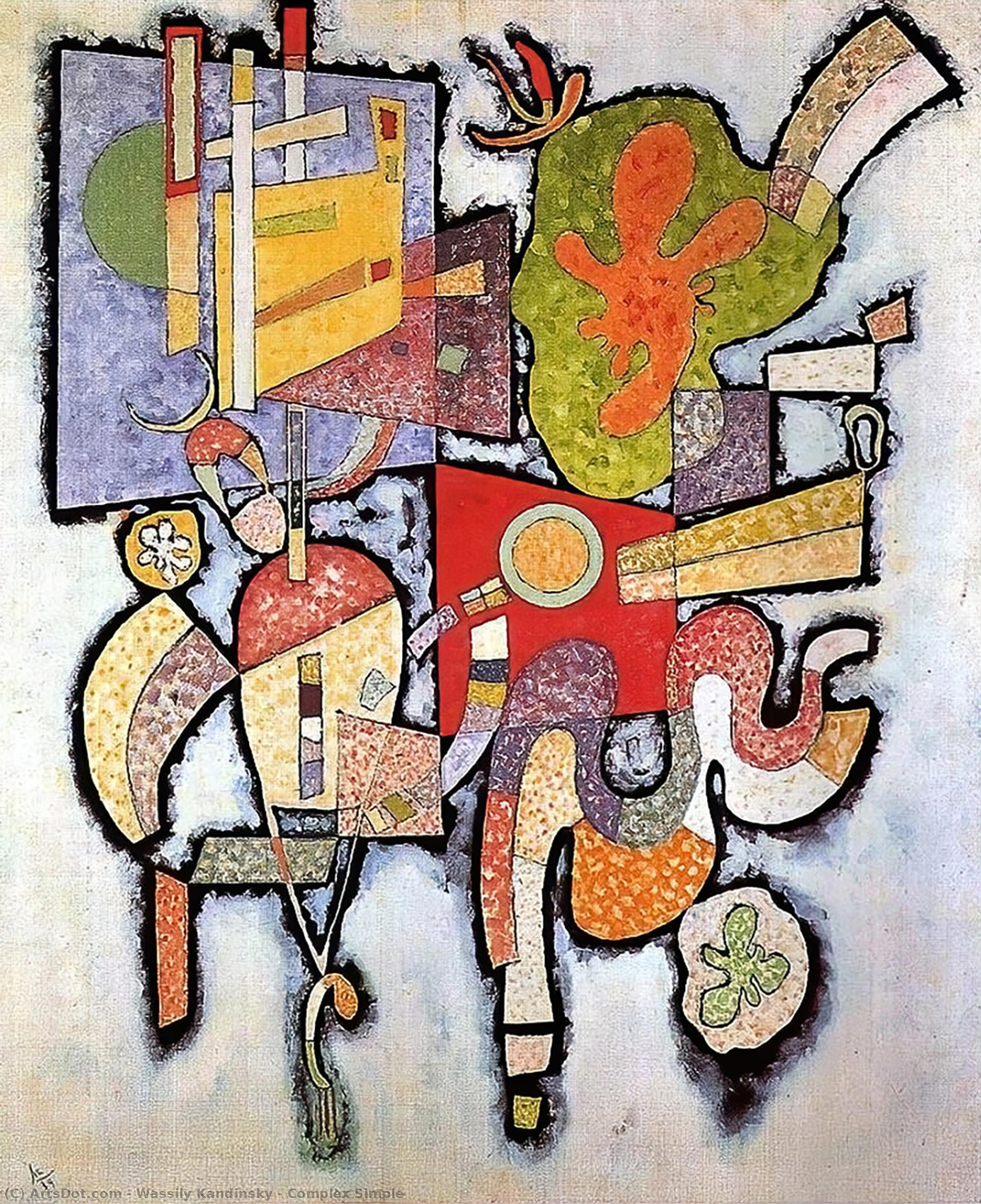 Wikoo.org - موسوعة الفنون الجميلة - اللوحة، العمل الفني Wassily Kandinsky - Complex Simple