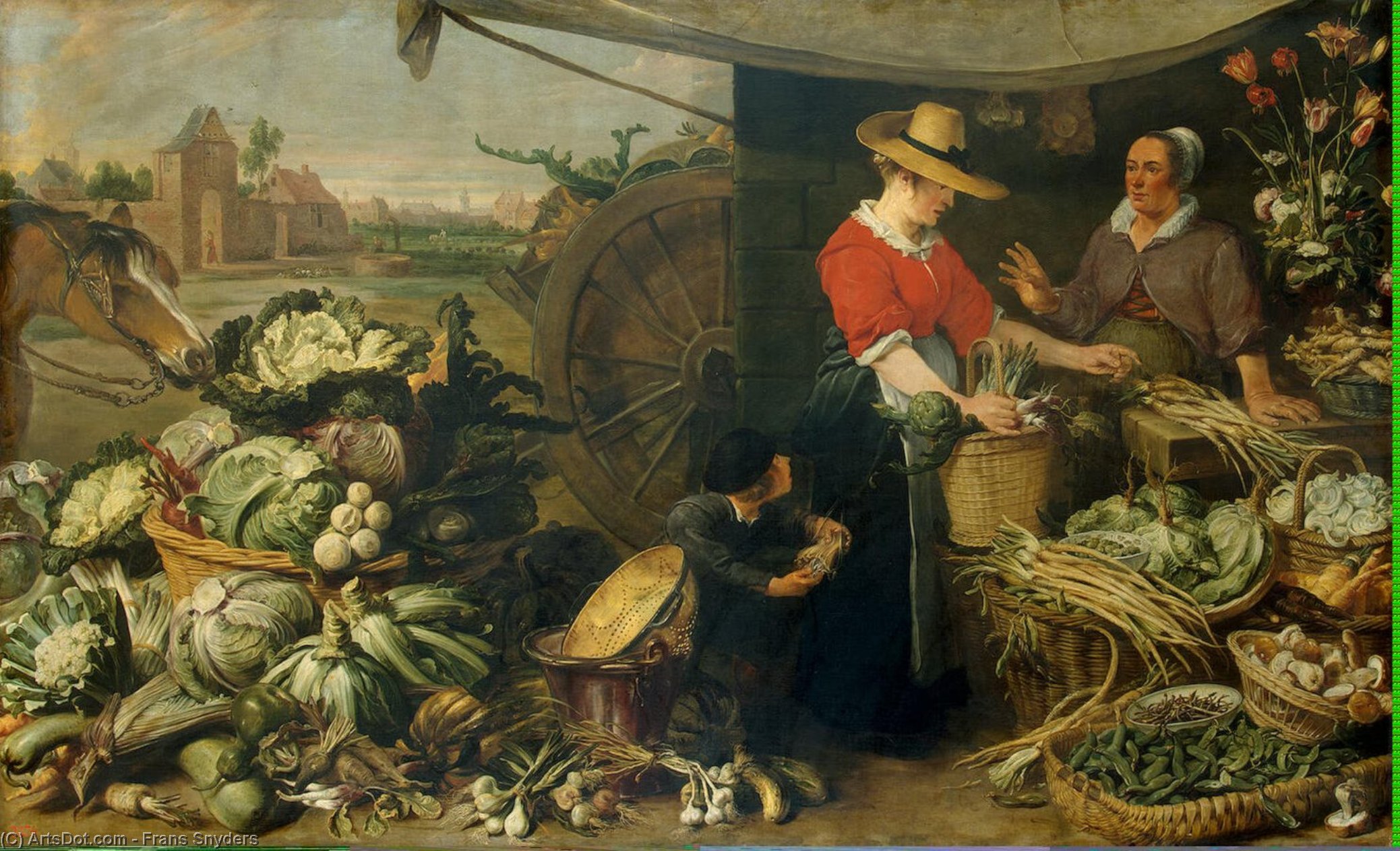 Wikioo.org - The Encyclopedia of Fine Arts - Painting, Artwork by Frans Snyders - Fruit Stall