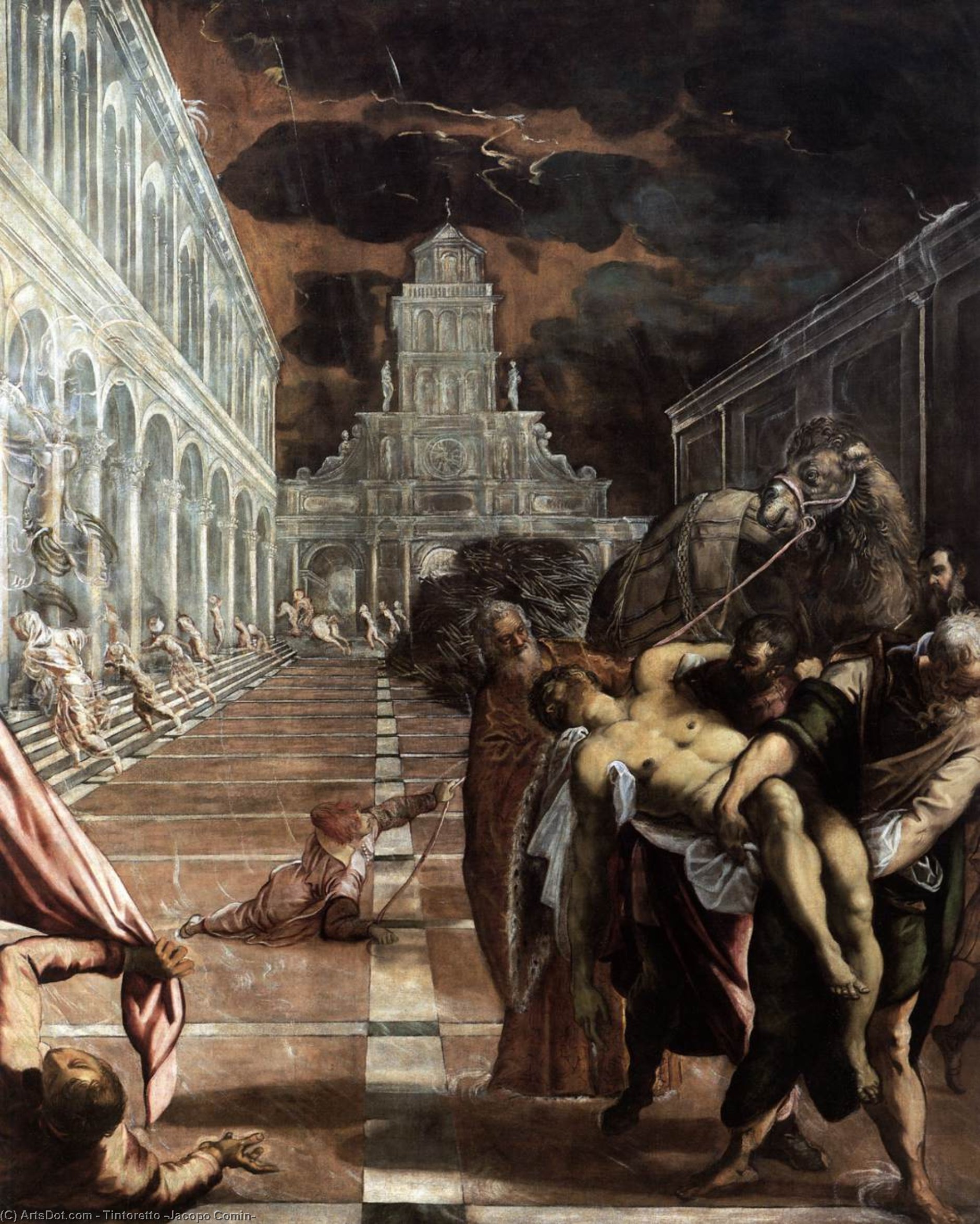 Wikioo.org - The Encyclopedia of Fine Arts - Painting, Artwork by Tintoretto (Jacopo Comin) - The Stealing of the Dead Body of St Mark