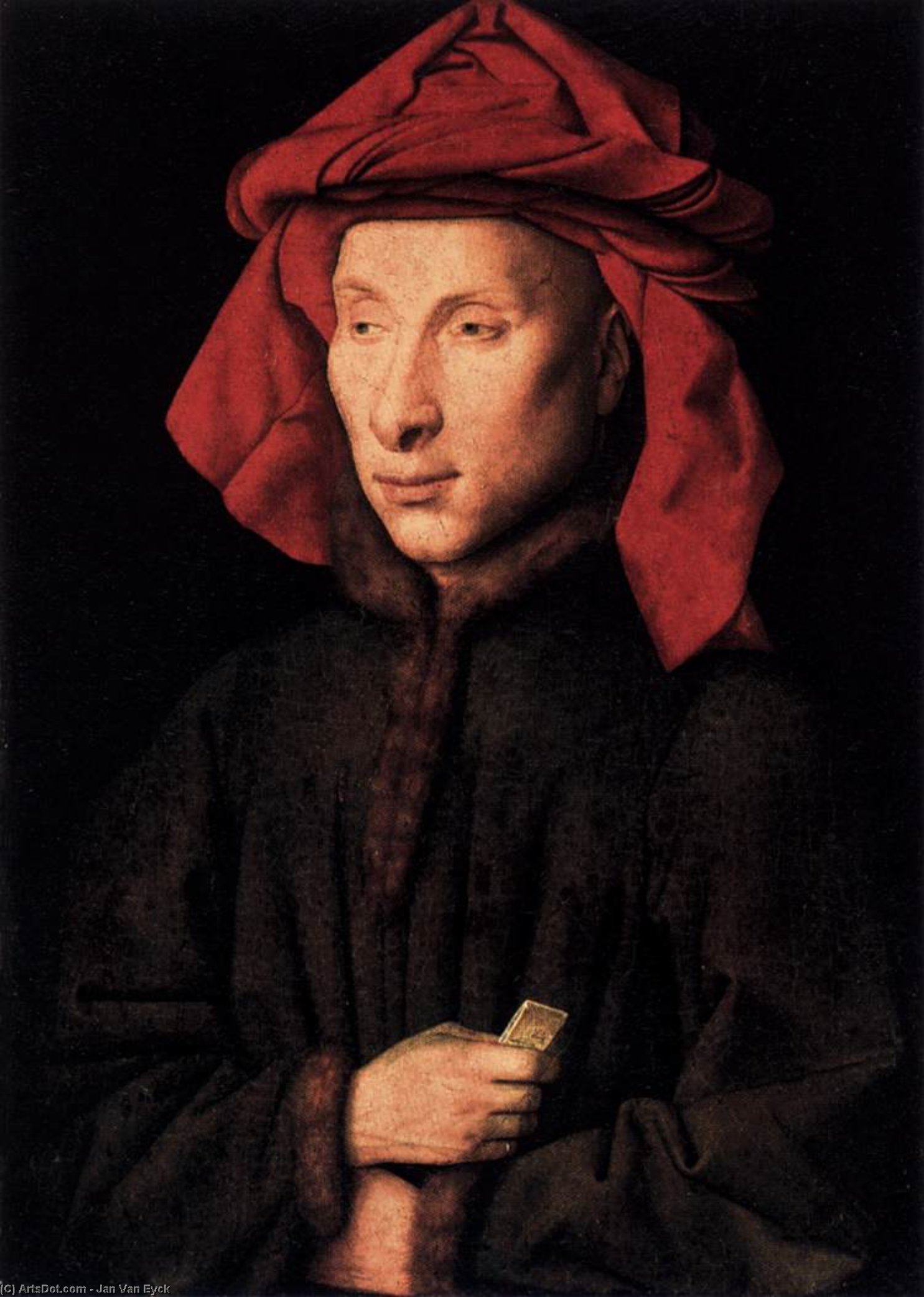 Wikioo.org - The Encyclopedia of Fine Arts - Painting, Artwork by Jan Van Eyck - Portrait of Giovanni Arnolfini