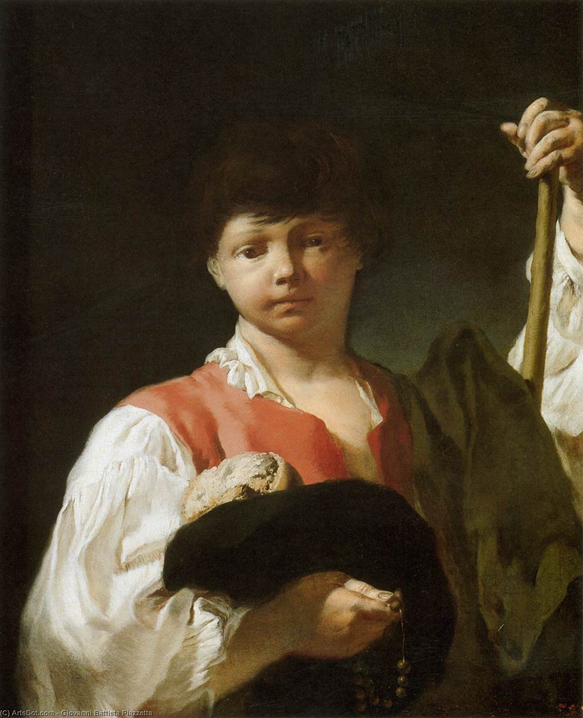 Wikioo.org - The Encyclopedia of Fine Arts - Painting, Artwork by Giovanni Battista Piazzetta - Beggar Boy