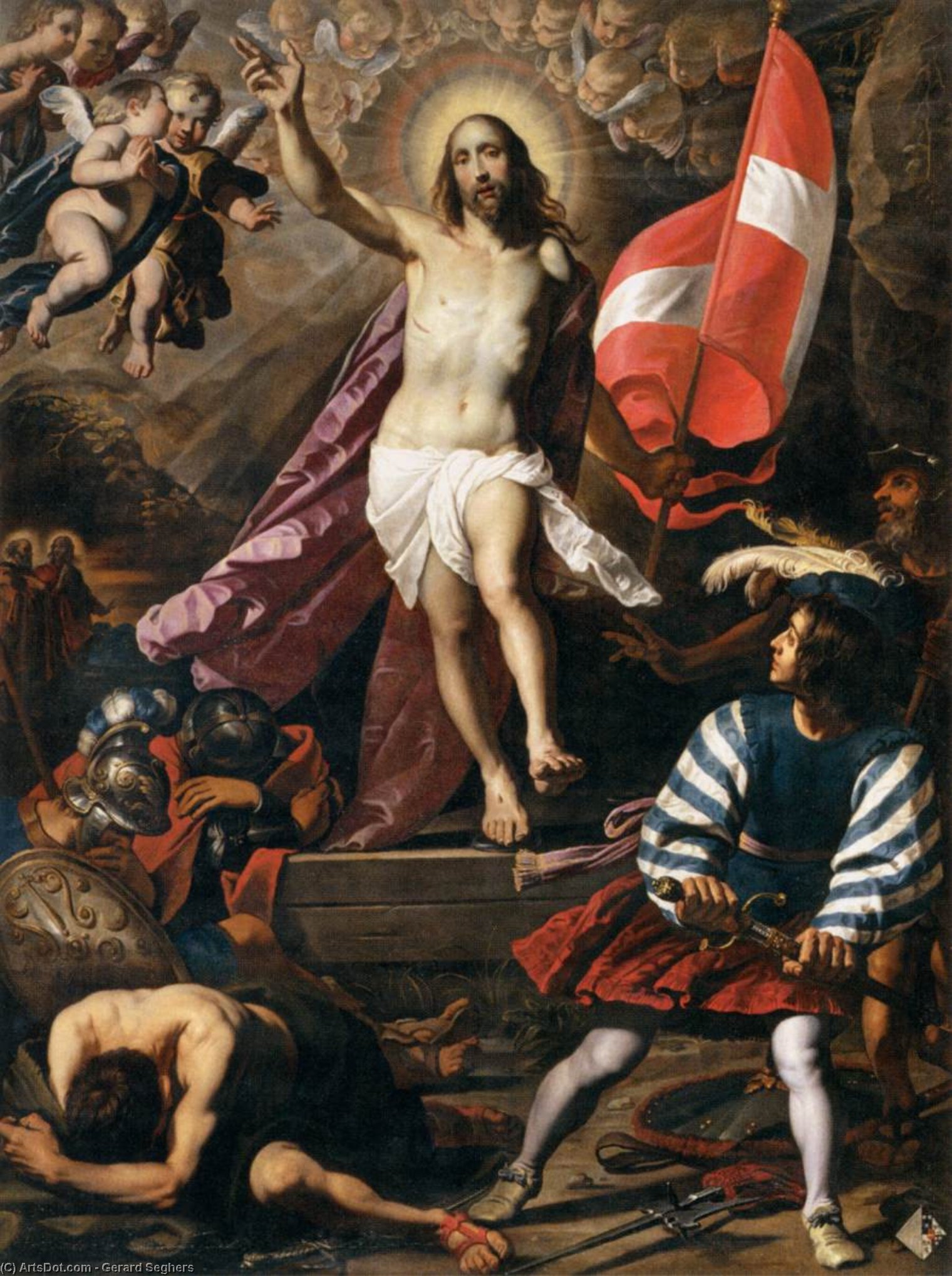 Wikioo.org - The Encyclopedia of Fine Arts - Painting, Artwork by Gerard Seghers - Resurrection of Christ