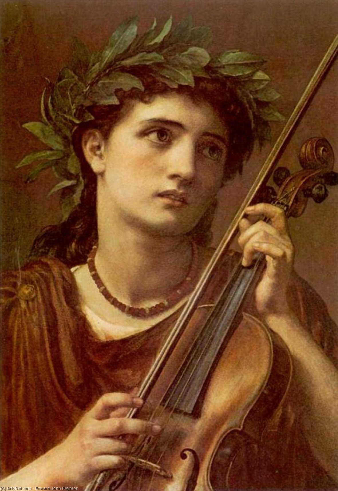 Wikioo.org - The Encyclopedia of Fine Arts - Painting, Artwork by Edward John Poynter - Music, Heavenly Maid