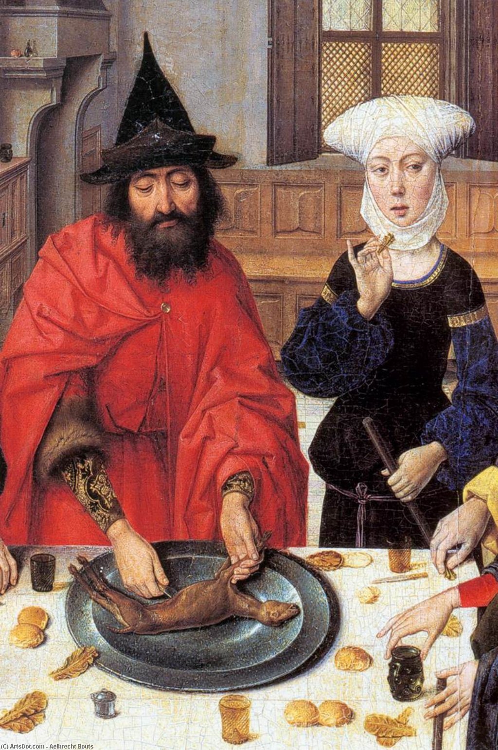 Wikioo.org - The Encyclopedia of Fine Arts - Painting, Artwork by Aelbrecht Bouts - The Feast Of The Passover (detail)