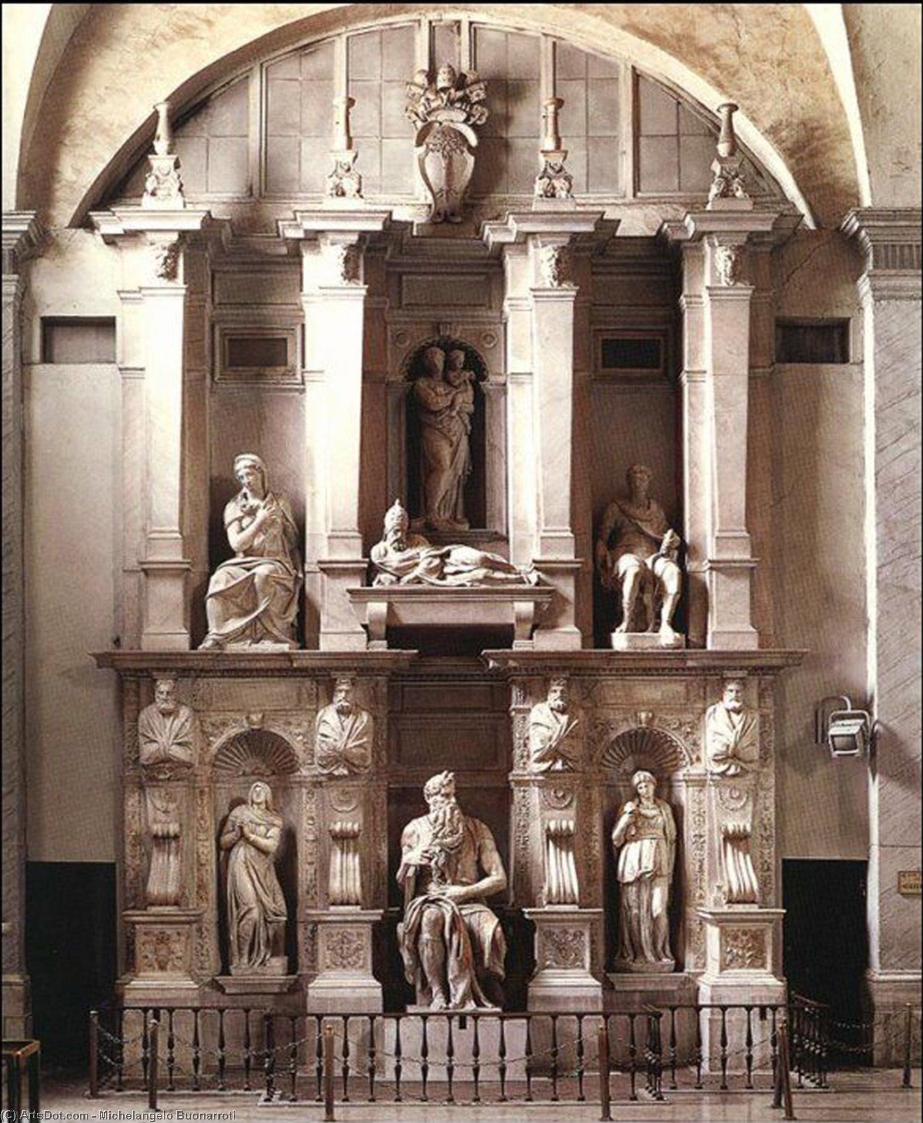 Wikioo.org - สารานุกรมวิจิตรศิลป์ - จิตรกรรม Michelangelo Buonarroti - Pope Julius II - Tomb of Julius II
