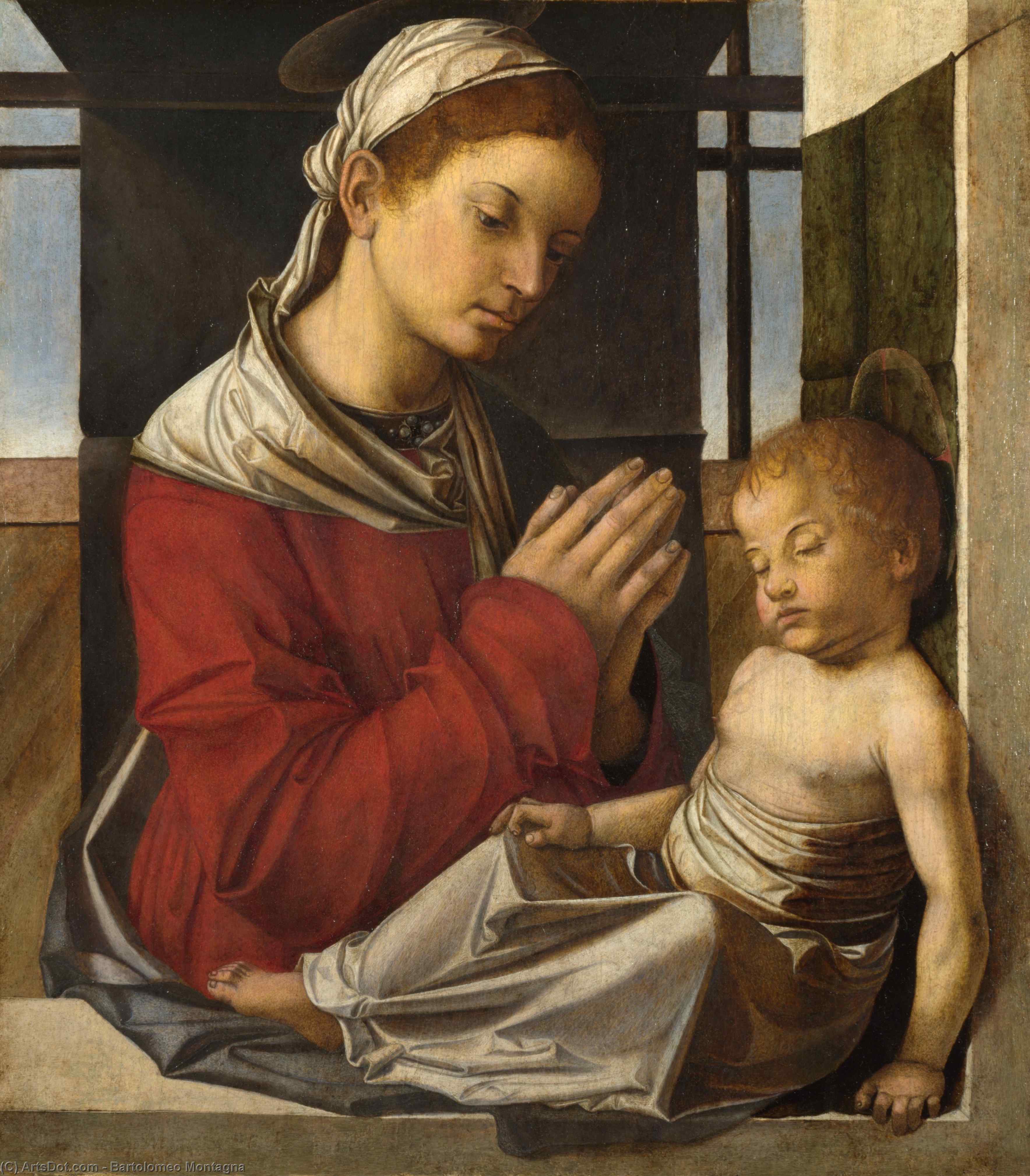Wikioo.org - The Encyclopedia of Fine Arts - Painting, Artwork by Bartolomeo Montagna - The Virgin and Child